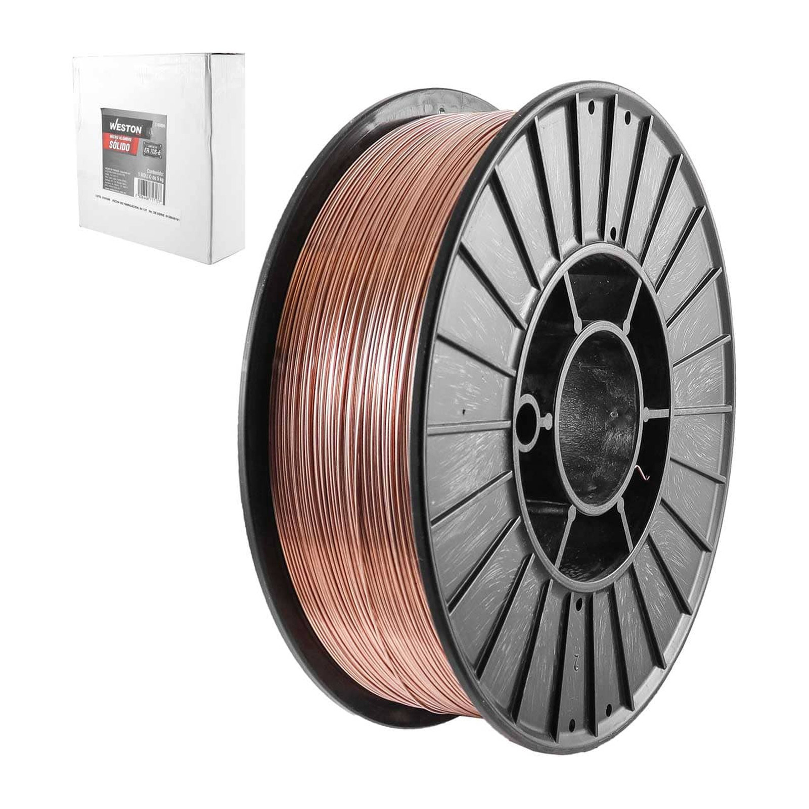 Microalambre Sólido para Soldar WESTON ER70S-6 0.035" (0.9 mm) 5 kg