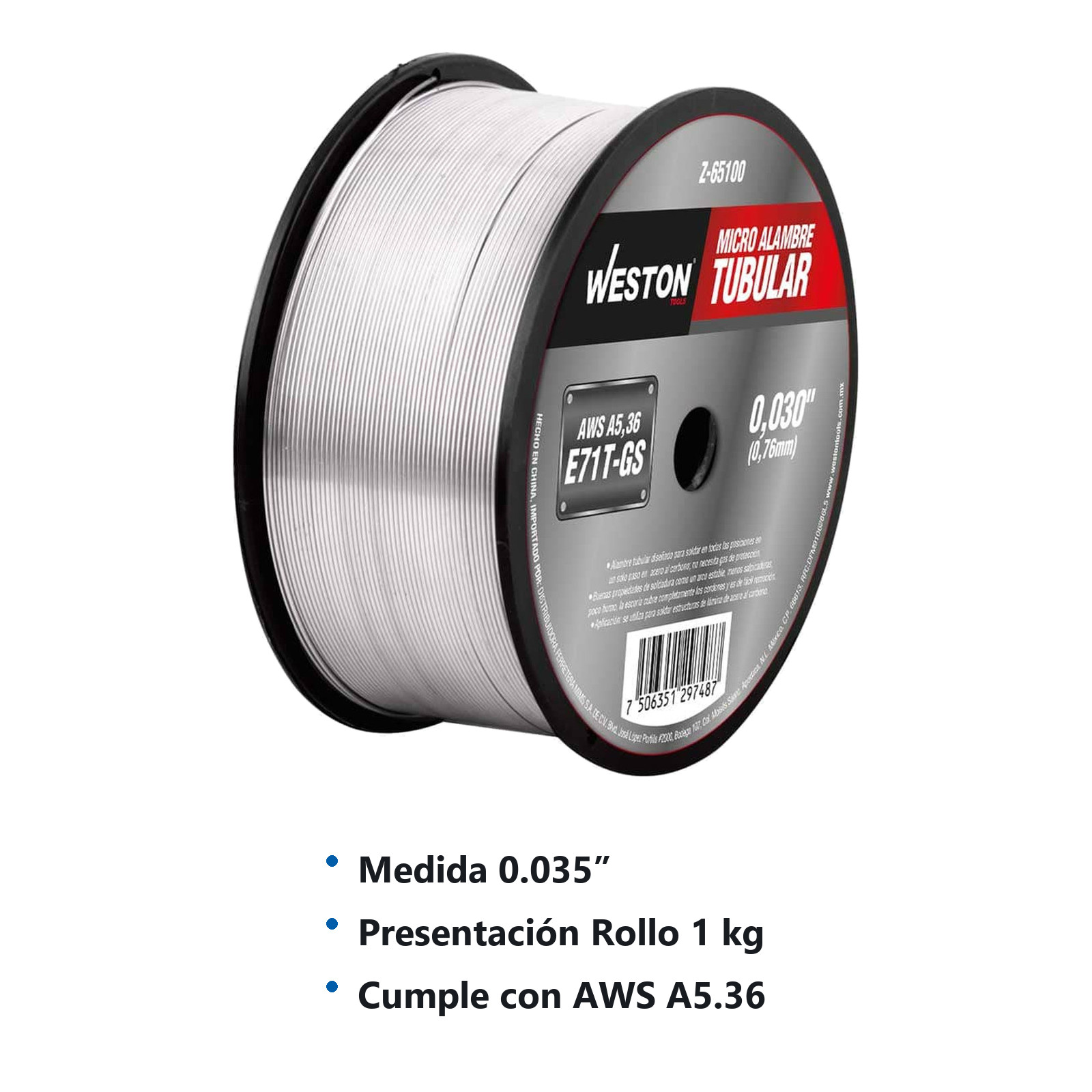 SOLDADURA TUBULAR 71T-GS .035" (1KG, USO SIN GAS) - Imagen 3