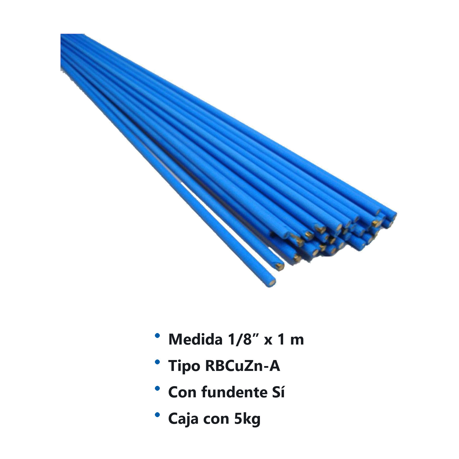 VARILLA APORTE BRONCE 1/8" X 1000MM RBCUZN-A C/FUNDENTE (CAJA 5KG) - Imagen 2