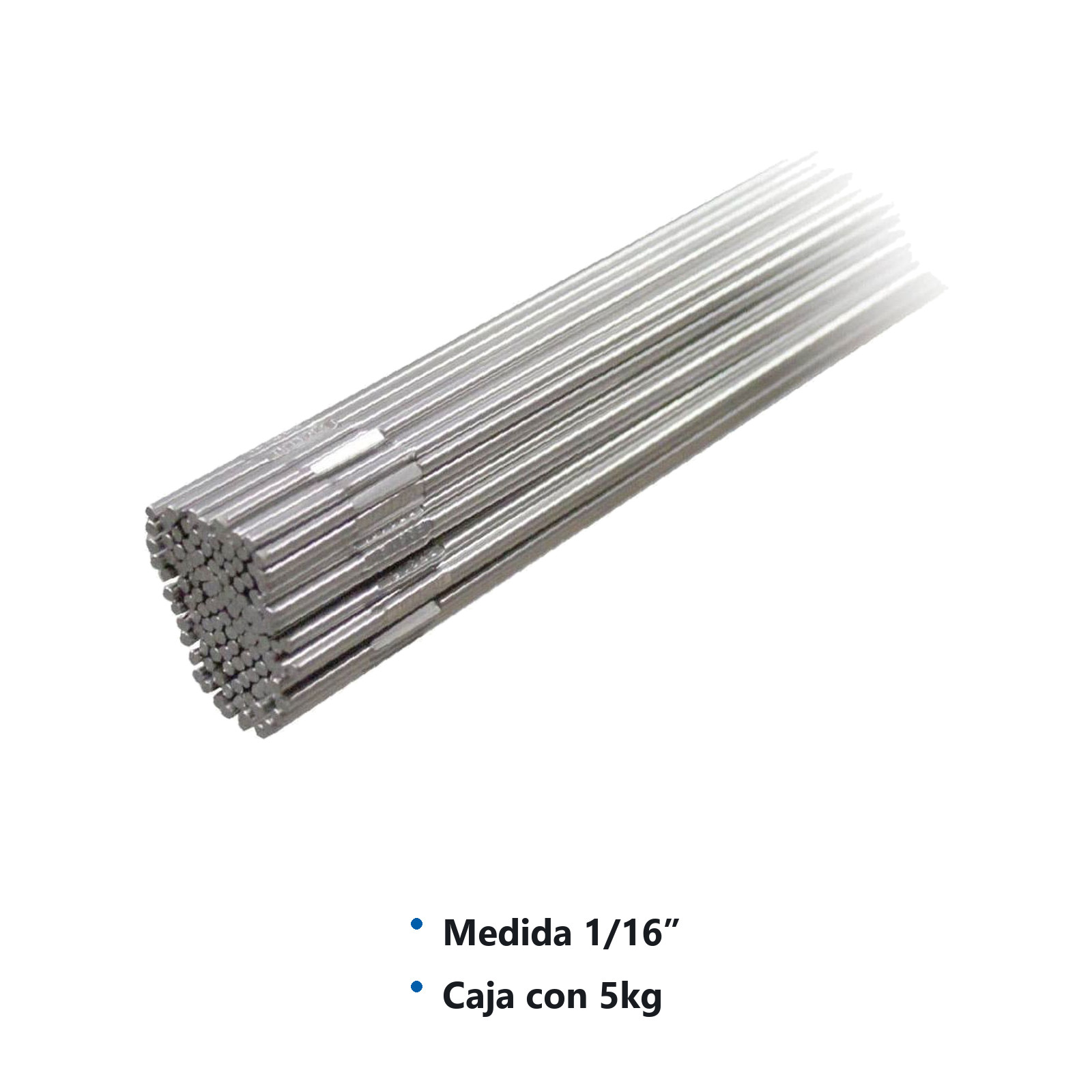 VARILLA APORTE TIG INOX 308L 1/16" (CAJA 5KG) - Imagen 4