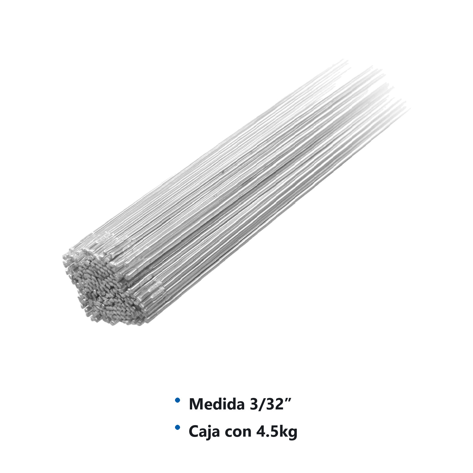 VARILLA APORTE TIG ALUMINIO 4043 3/32" (CAJA 4.50KG) - Imagen 2