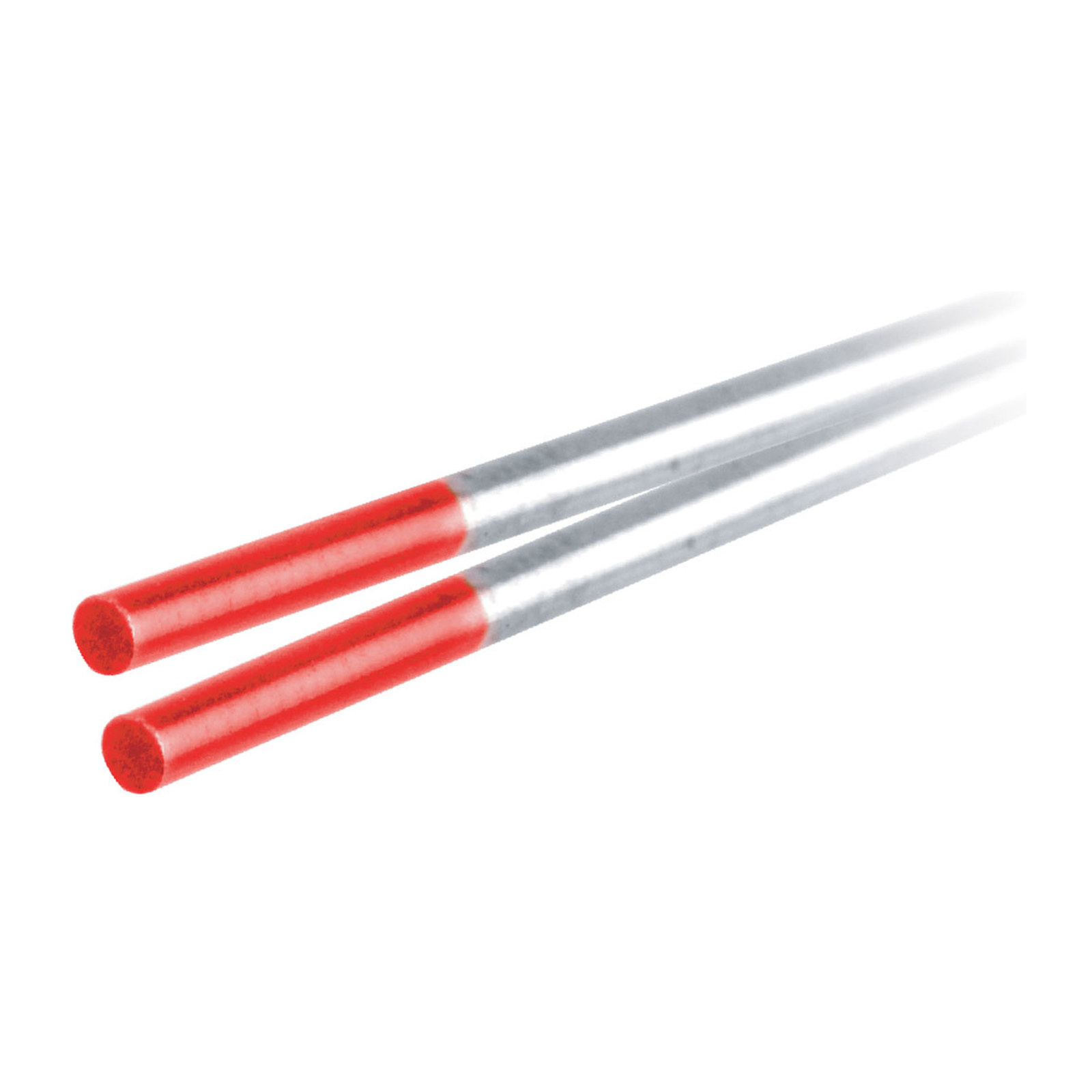 Electrodo de Tungsteno 2% Torio Rojo 1/8" x 7" WESTON - Caja con 10 Piezas