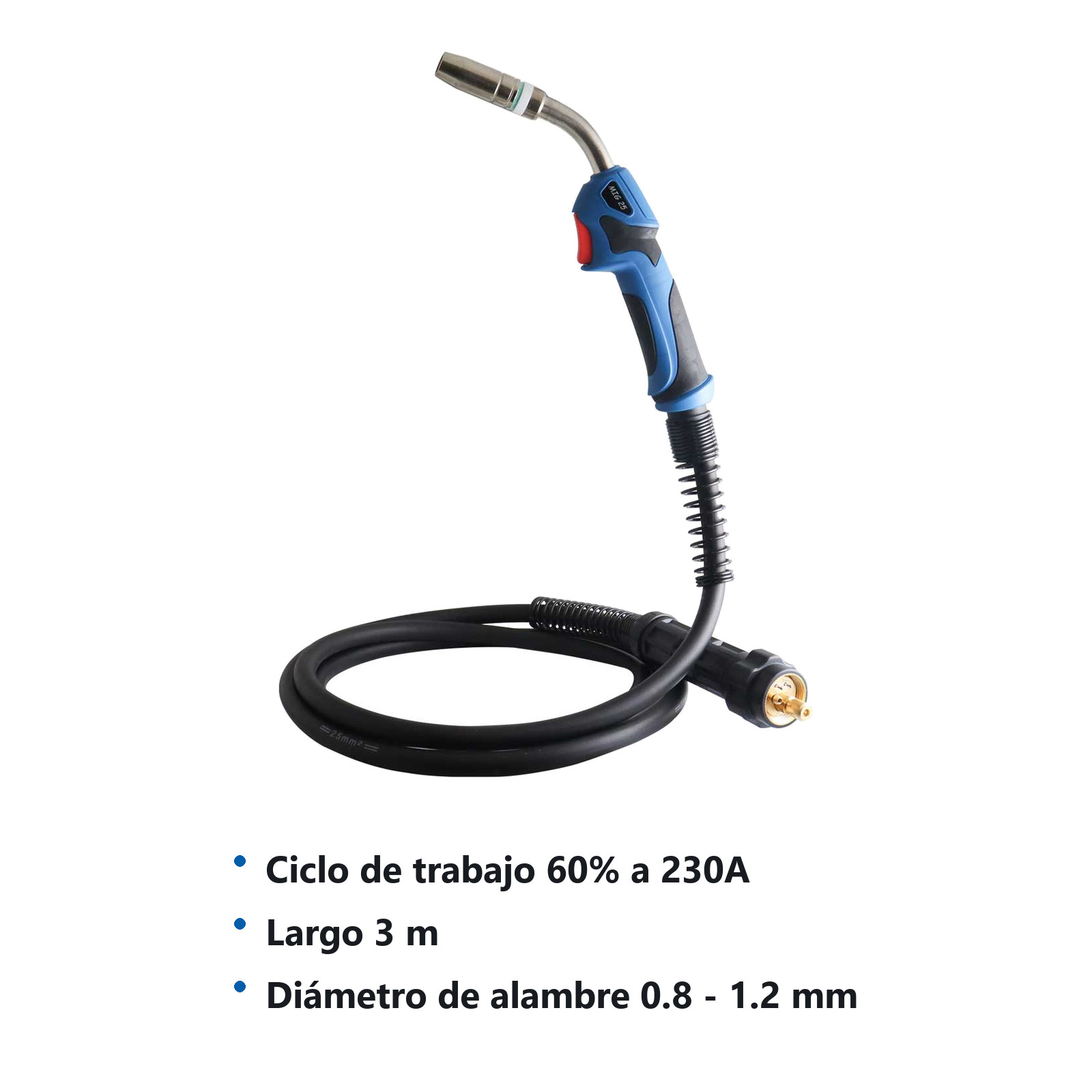 ANTORCHA MIG 3M 230A@60% T/BINZEL MB25 P/INVERSOR Z-67130 (1RA GENERACION) - Imagen 4