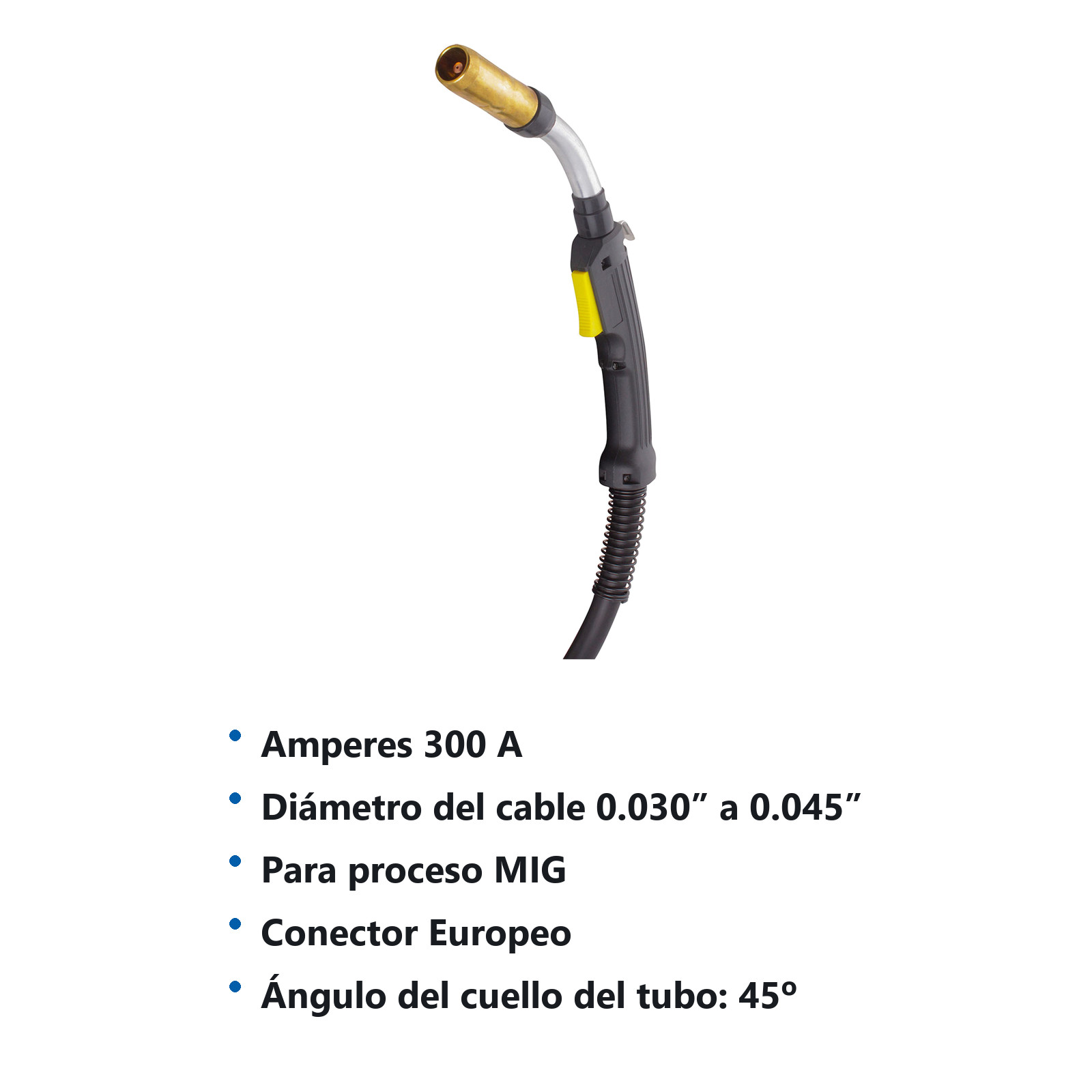 ANTORCHA MIG TIPO BERNARD 300 AMP NB300-3 CONEXION TIPO EUROPEA - Imagen 3