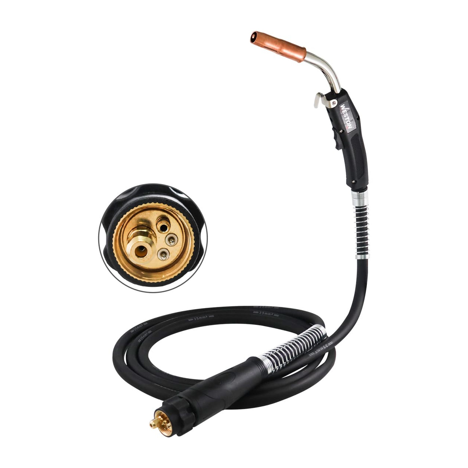 Antorcha MIG Tipo Tweco 300 Amperes Cable 4 m Conexión Europea Weston