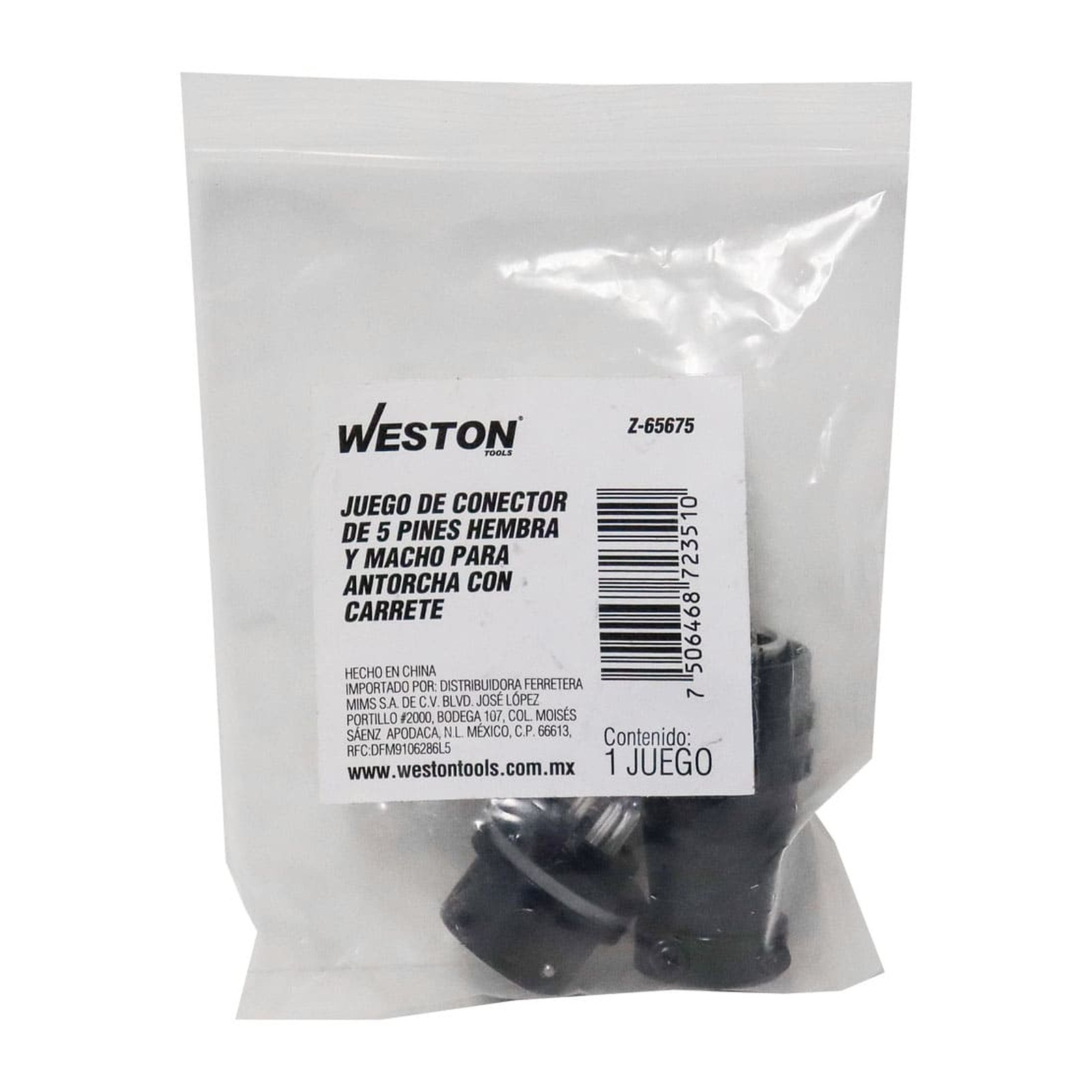 ANPHENOL DE 5 PINES HEMBRA/MACHO PARA ANTORCHA CON CARRETE - Imagen 2
