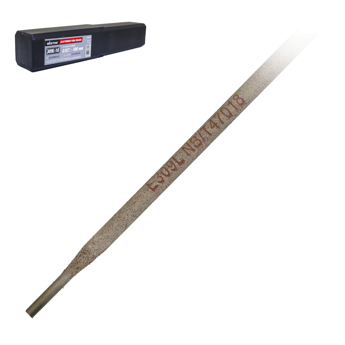 Electrodo para Soldar Acero Inoxidable WESTON 309L-16 3/32" 300 mm Caja 2 kg