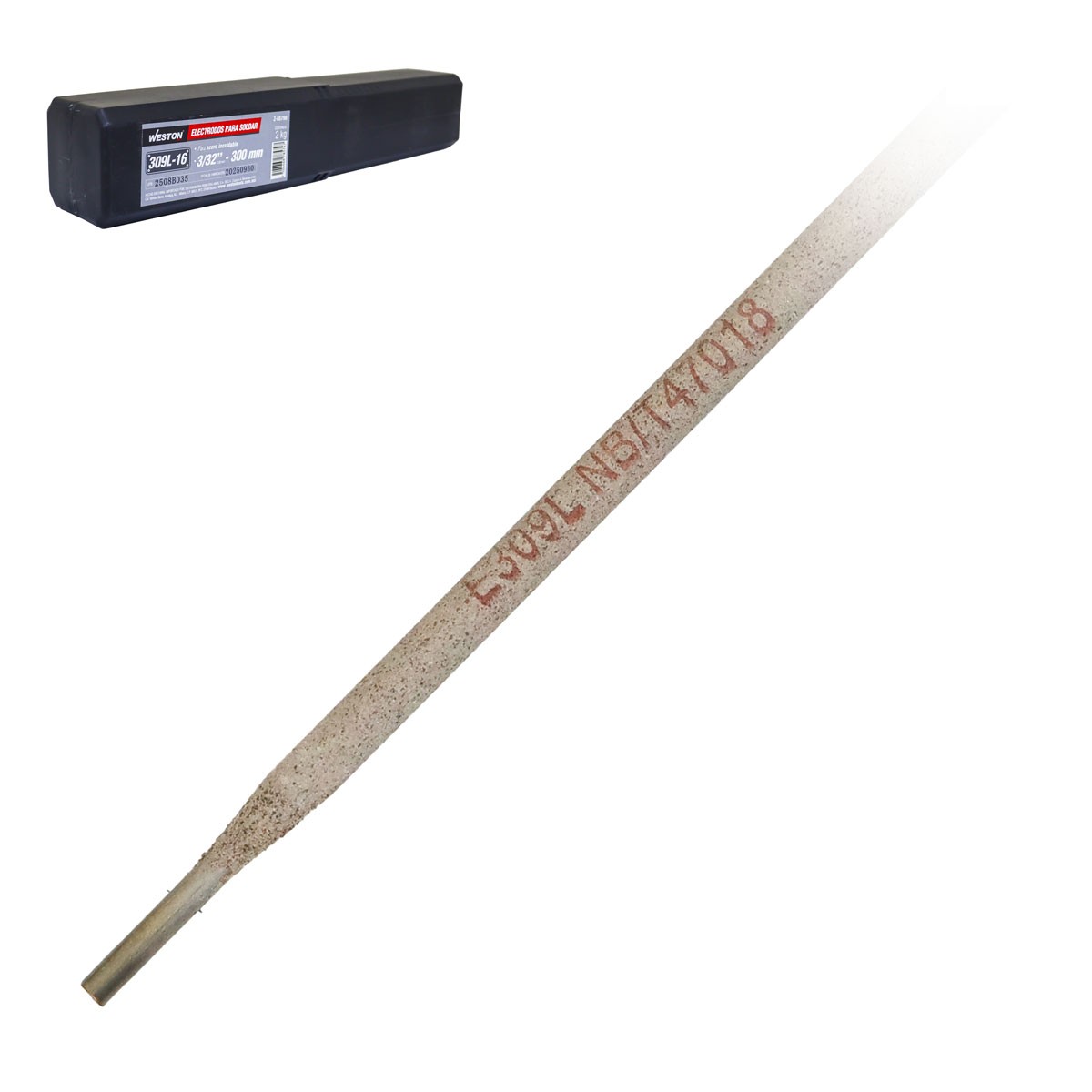 Electrodo para Soldar Acero Inoxidable 309L-16 1/8" 350 mm Caja 2 kg Weston