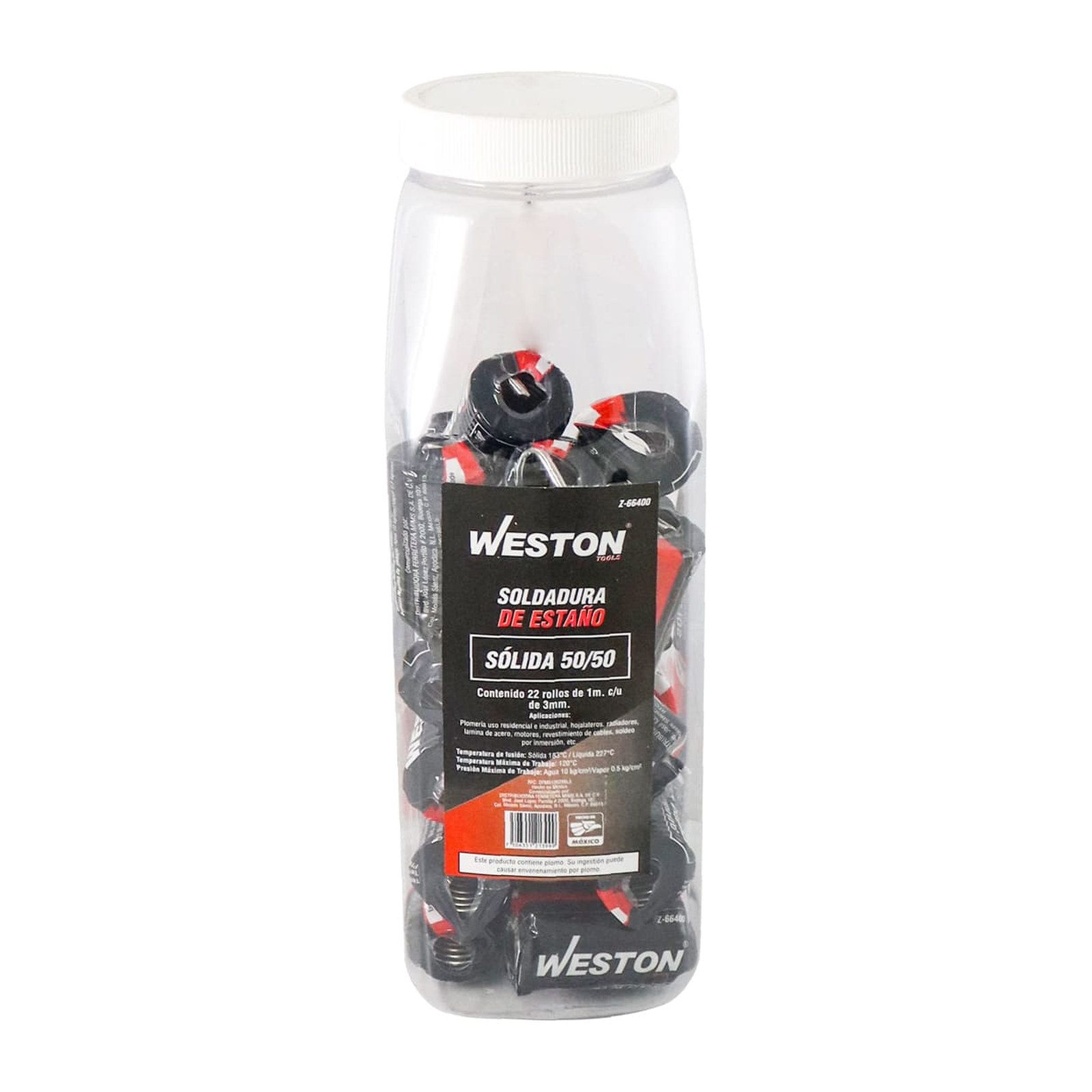 SOLDADURA SOLIDA 50/50 BOTE C/22PZS (1.1 M) - Imagen 4