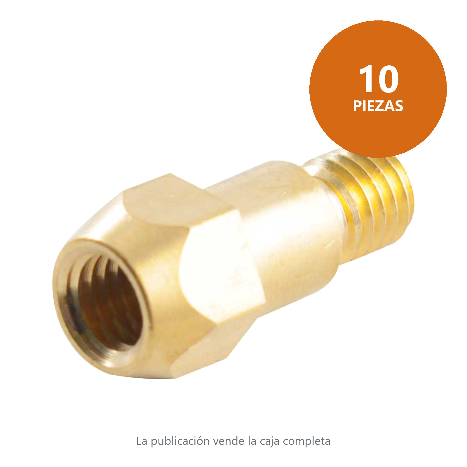 ADAPTADOR DE PUNTA TIPO BINZEL LATON PB3614 ROSCA M8 (Empaque c/10 pzas - Precio x pieza) - Imagen 2