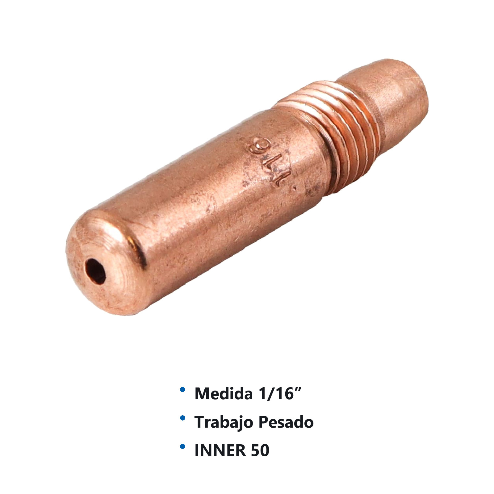PUNTA DE CONTACTO 1/16" T/TREGASKISS 403-20-116 (TL USO PESADO)(Precio x pieza - Empaque c/10 pzas) - Imagen 4