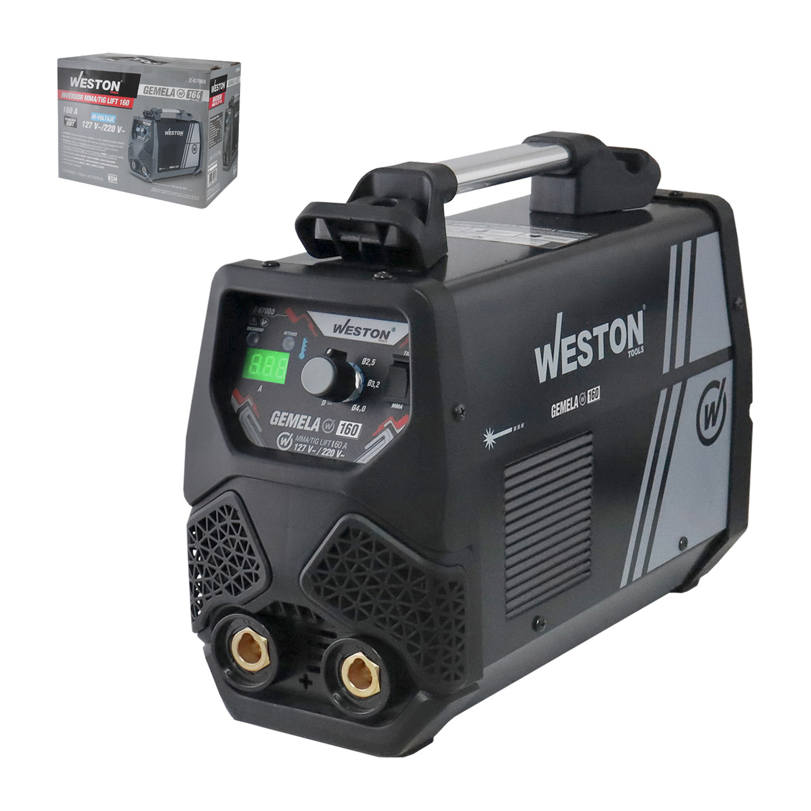 Inversor de Soldadura MMA 160 A 110/220 V 1 Fase IGBT con Lift TIG Weston