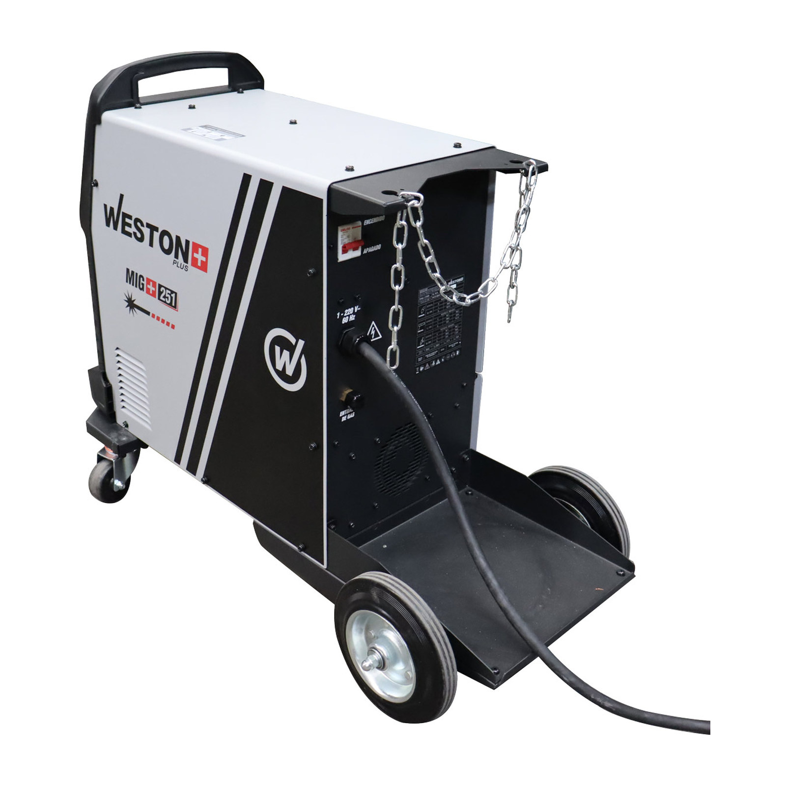 INVERSOR MIG/MAG/MMA/TIG 251 AMP 220V 1 FASE P/15KG PLUS - Imagen 4