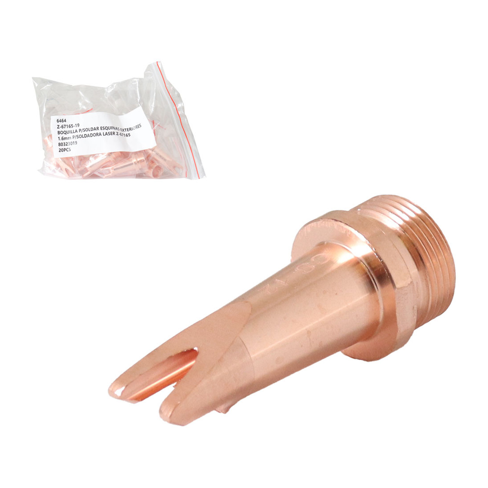 Boquilla para Soldar Esquinas Exteriores 1.6 mm para Soldadora Láser Weston Plus Z-67165