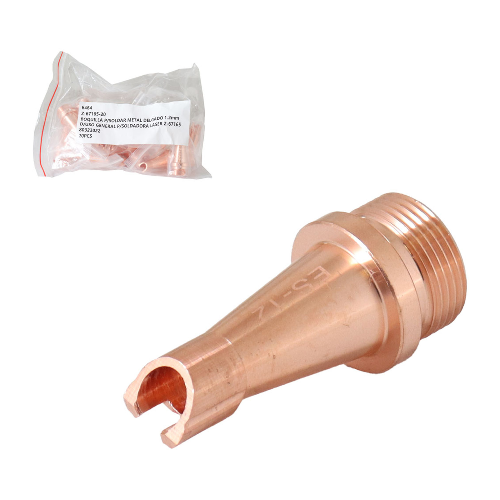 Boquilla para Soldar Metal Delgado 1.2 mm Uso General para Soldadora Láser Z-67165 Weston Plus