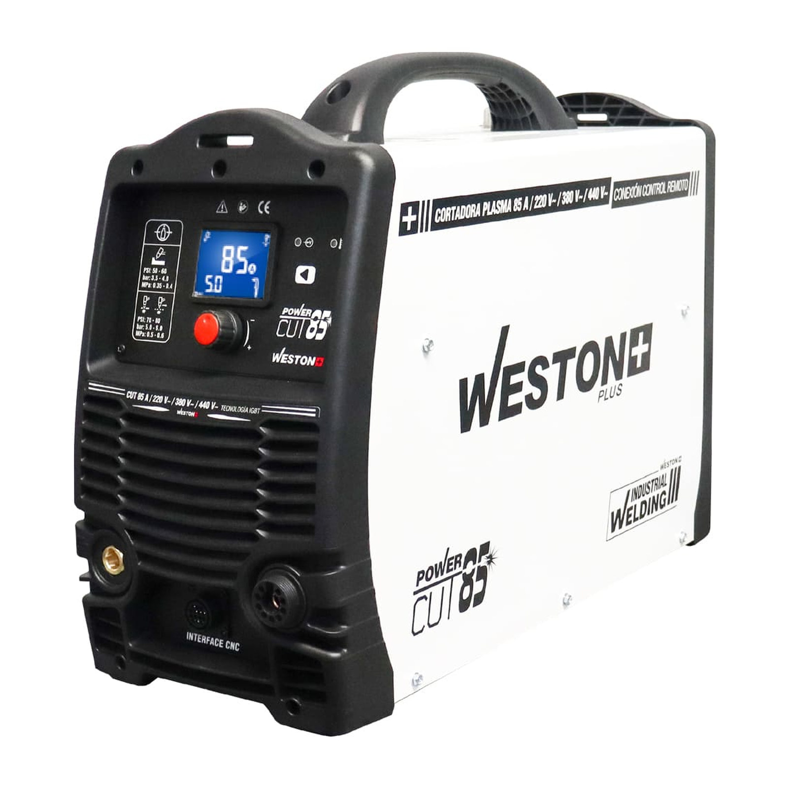 Cortadora de Plasma CNC 85A 220/380/440V Monofásica/Trifásica Weston Plus