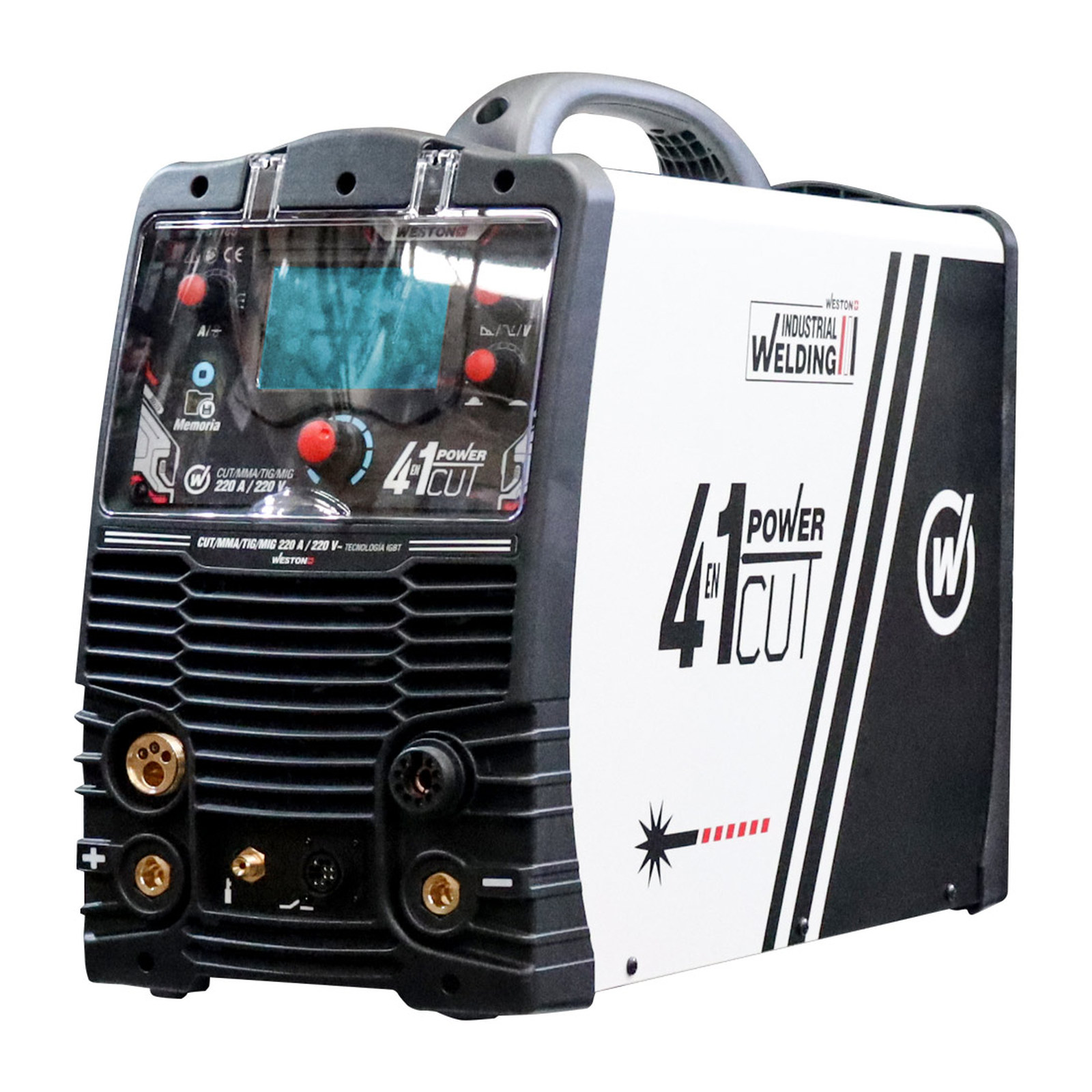 Inversor Multiproceso 4 en 1 MMA / TIG / MIG / Plasma 220 A 220 V AC/DC Weston Plus