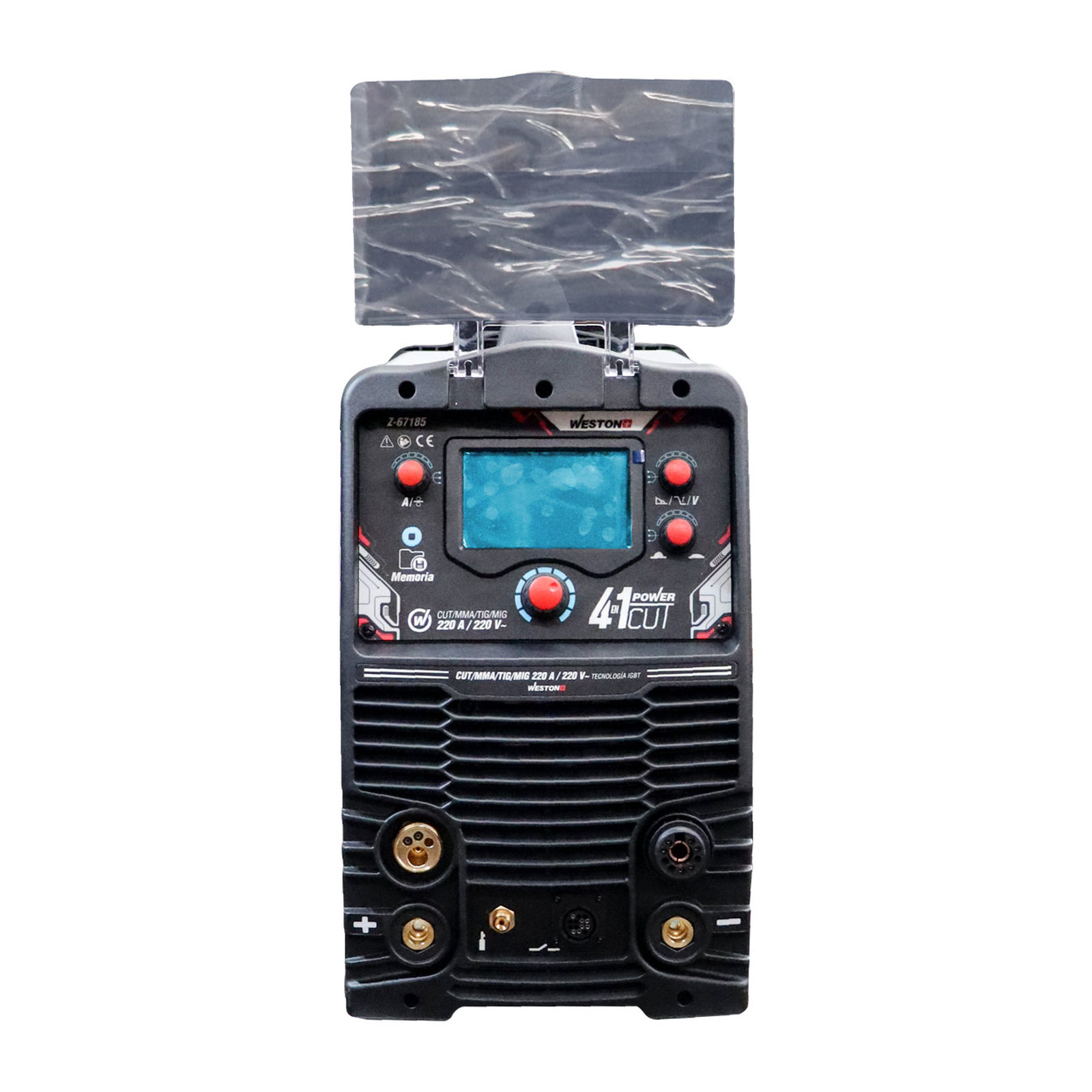 INVERSOR MULTIPROCESO 4 EN 1 MMA/TIG/MIG/CUT 220A 220V AC/DC - Imagen 3