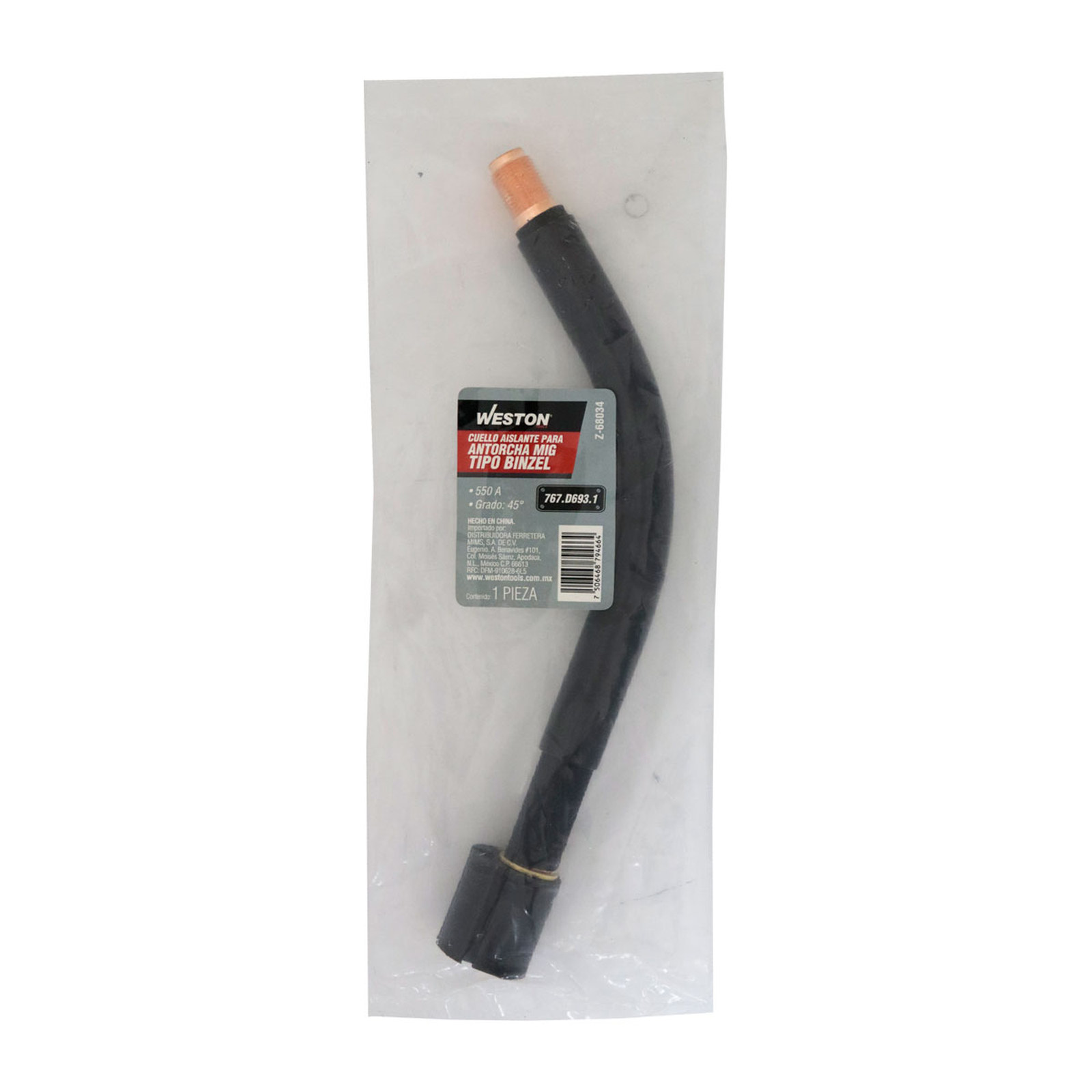 CUELLO AISLANTE PARA ANTORCHA MIG TIPO BINZEL 550AMP 767.D693.1 - Imagen 3