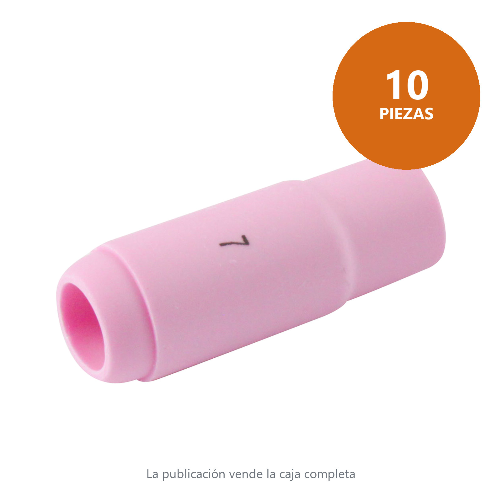 BOQUILLA DE ALUMINA P/ANTORCHA TIG 10N47 #7 (Empaque c/10 pzas - Precio x pieza) - Imagen 2