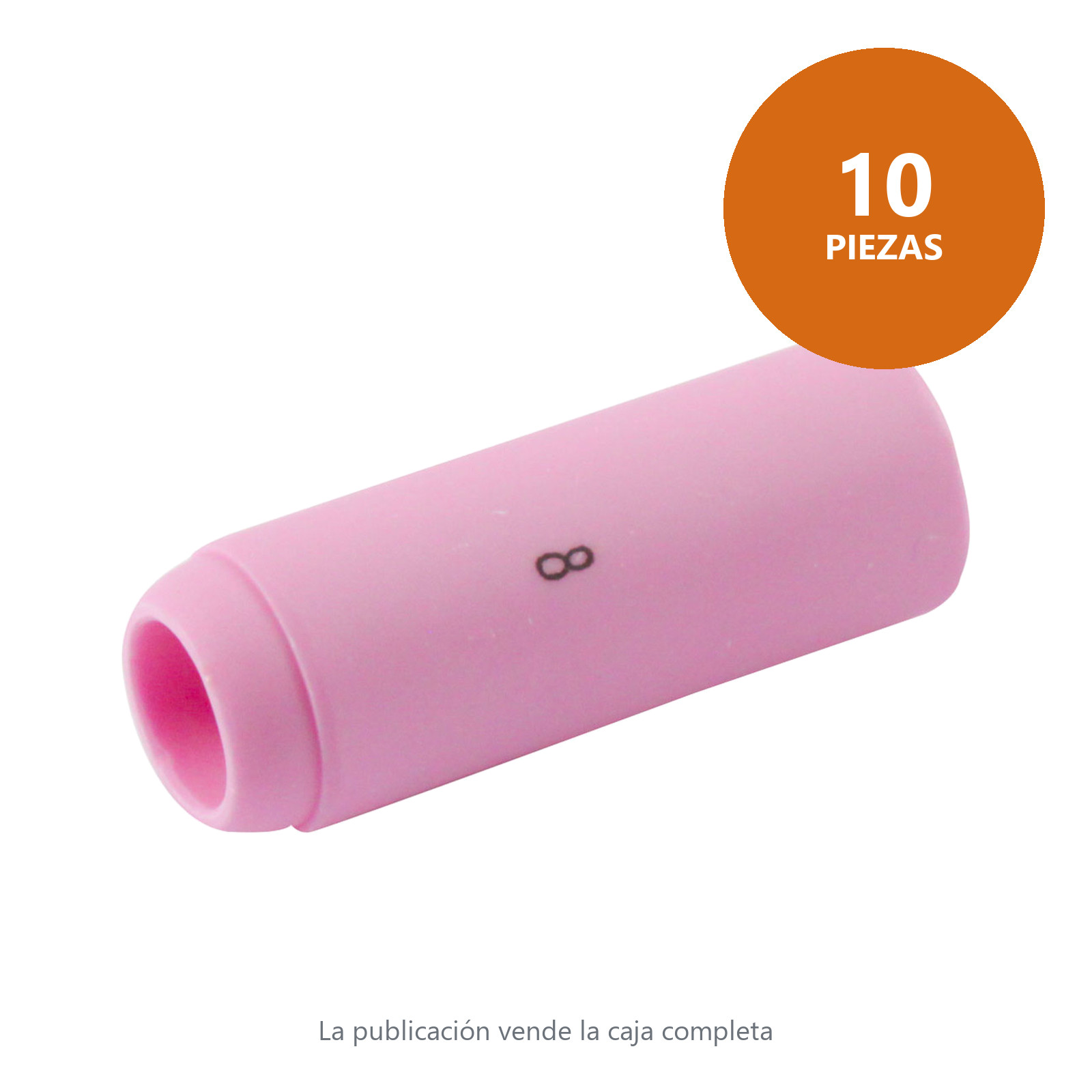 BOQUILLA DE ALUMINA P/ANTORCHA TIG 10N46 #8 (Empaque c/10 pzas - Precio x pieza) - Imagen 2