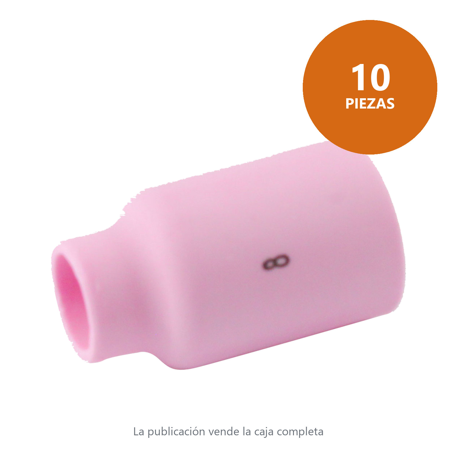 BOQUILLA DE ALUMINA P/ANTORCHA TIG C/GAS LENS 54N14 #8 (Empaque c/10 pzas - Precio x pieza) - Imagen 2