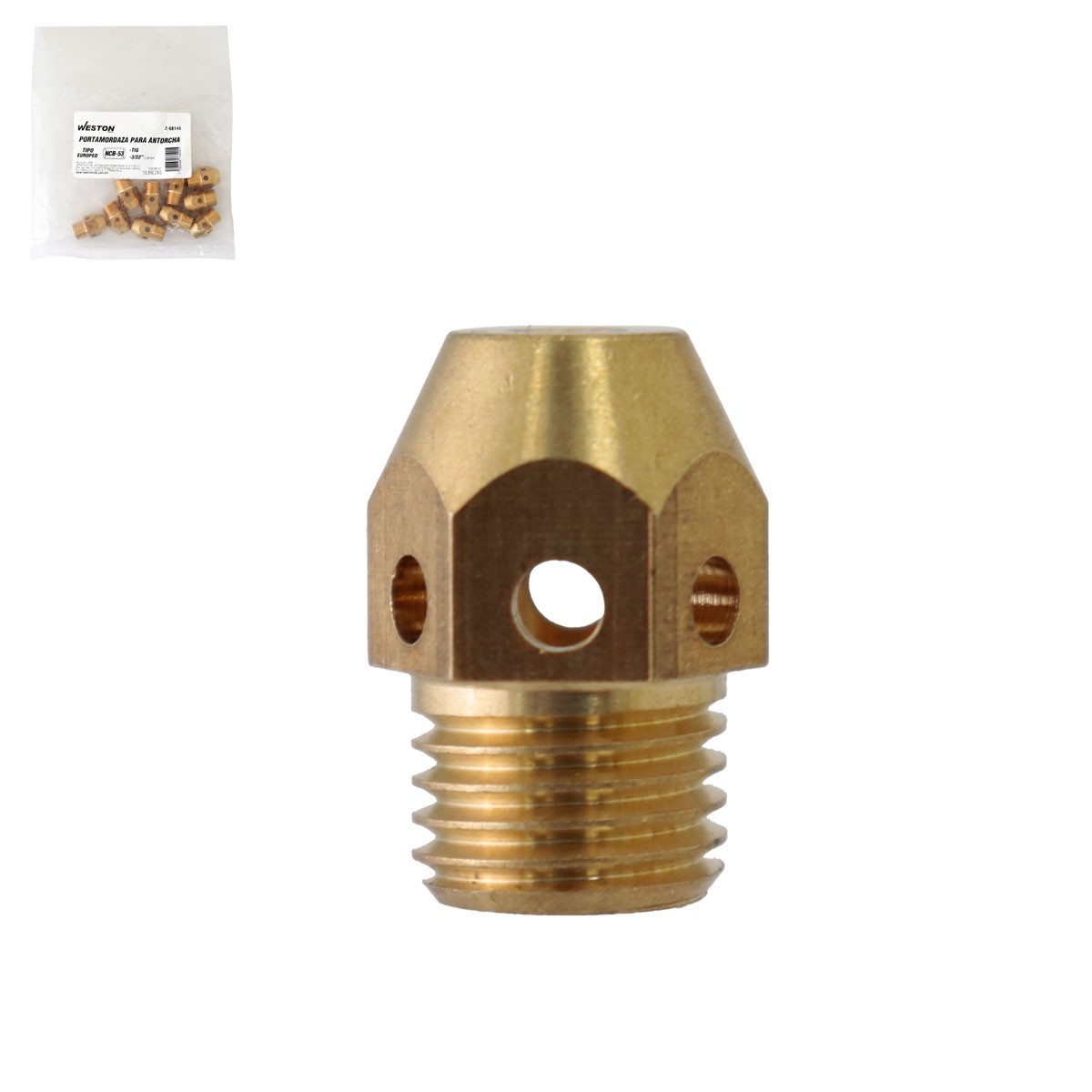 Portamordaza para Antorcha TIG Tipo Europeo 3/32" NCB-53 WESTON