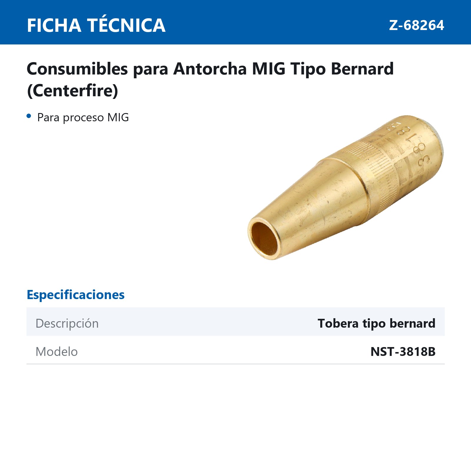 TOBERA NST-3818B TIPO BERNARD (Precio x pieza - Empaque c/5 pzas) - Imagen 4