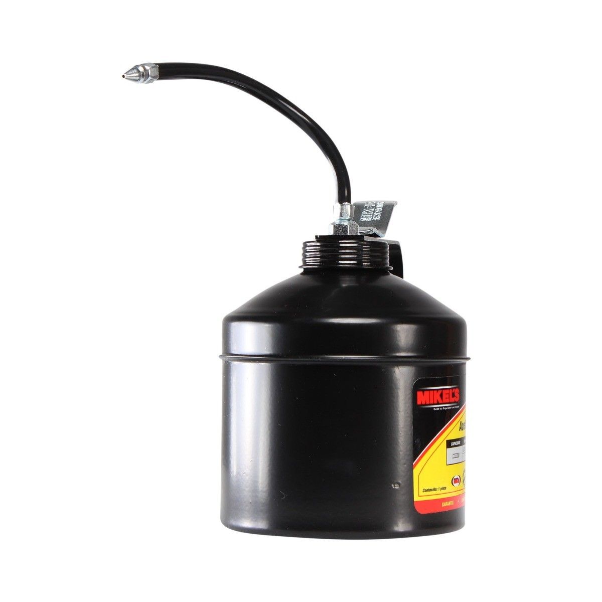 MIKELS Z5F Aceitera de presión, bote de acero, tubo flexible (1000 ml) - Imagen 3