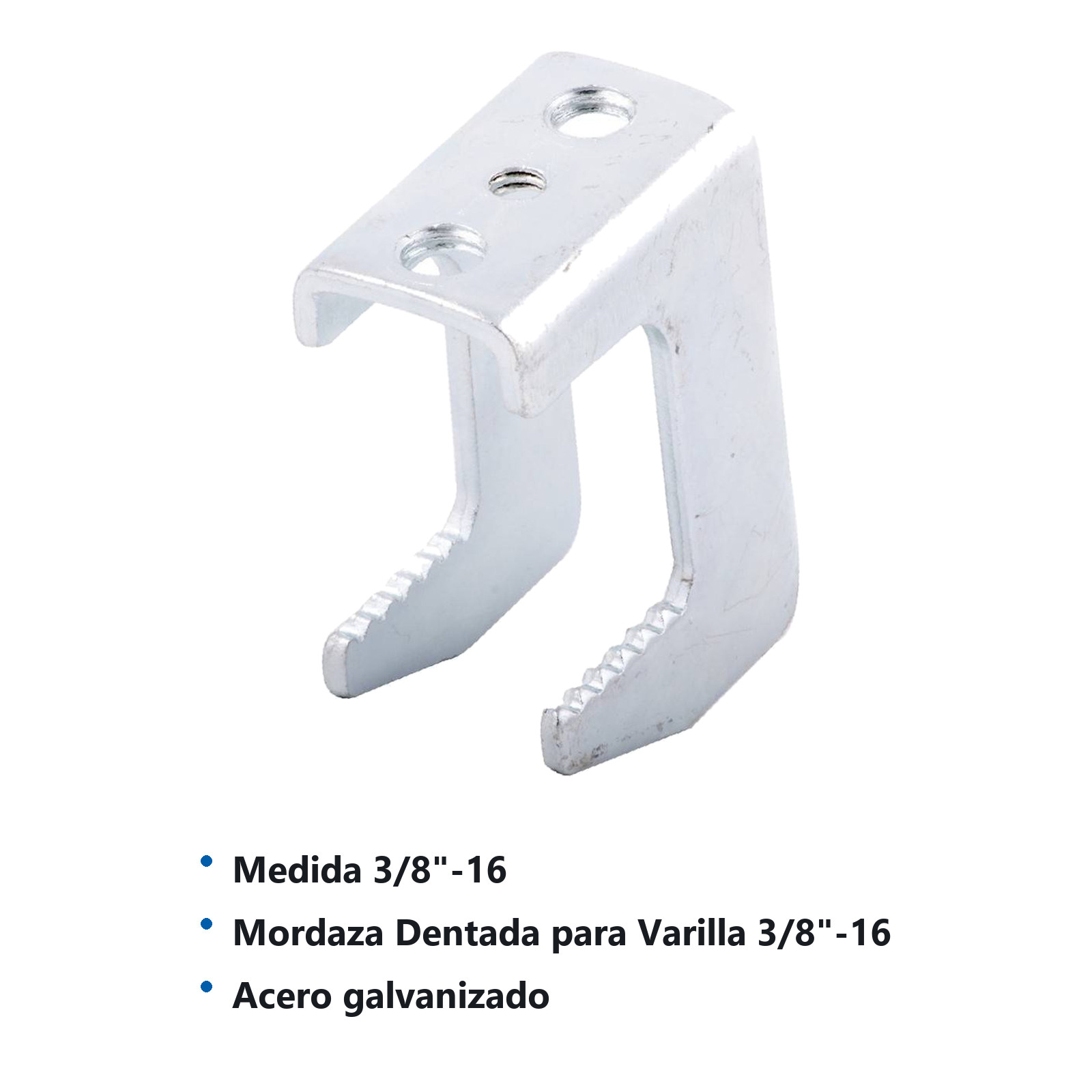 MORDAZA DENTADA PARA VARILLA 3/8-16    (Precio x Pza - Caja c/220 pzas) - Imagen 3