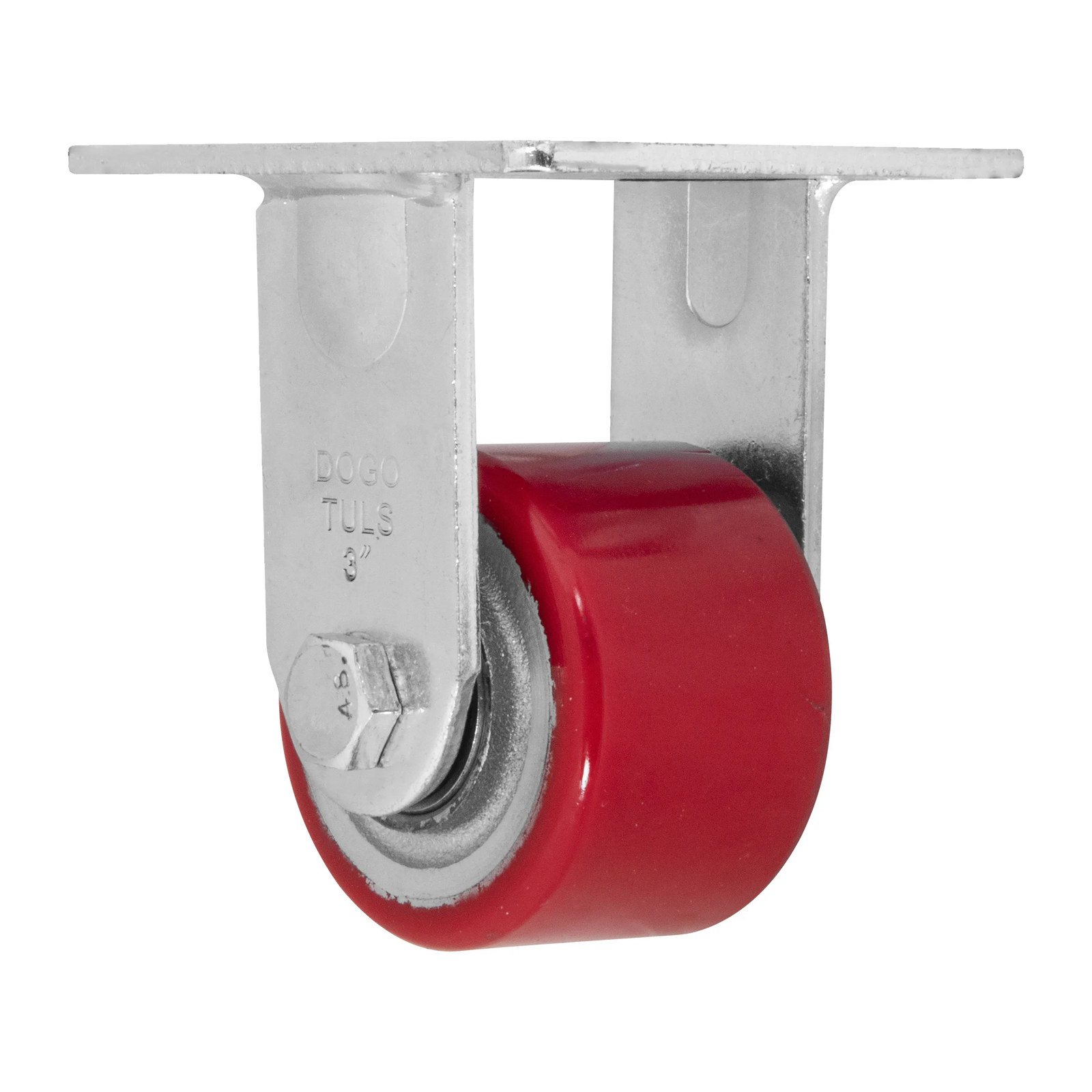 RODAJA FIERRO PU ROJO FIJA 3" - Imagen 3