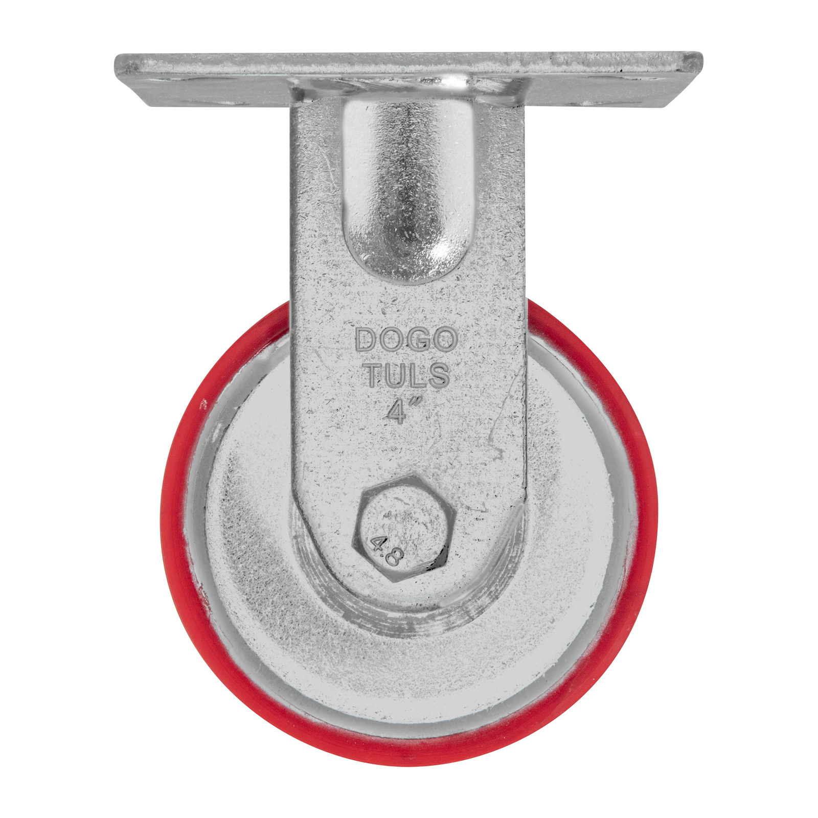 RODAJA FIERRO PU ROJO FIJA 4" - Imagen 2