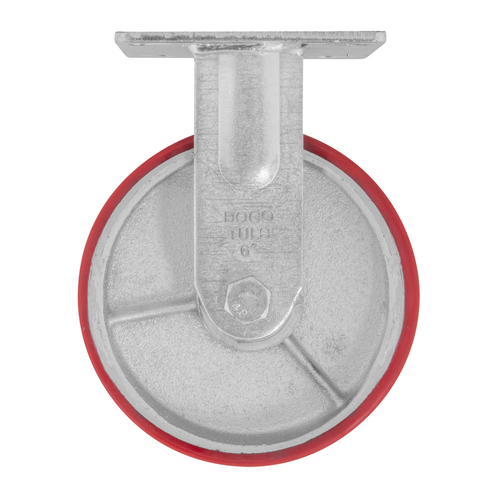 RODAJA FIERRO PU ROJO FIJA 6" - Imagen 2