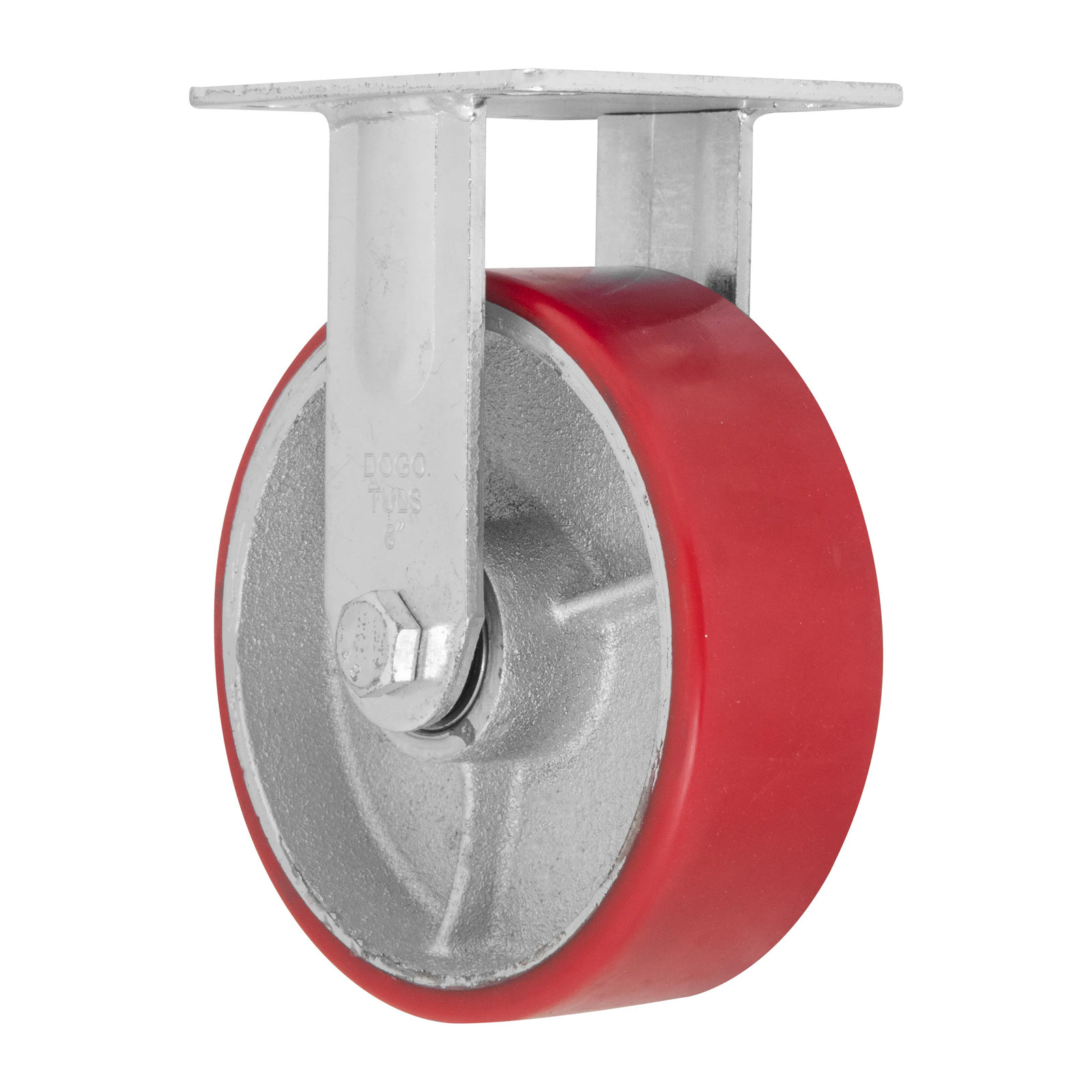 RODAJA FIERRO PU ROJO FIJA 6" - Imagen 3