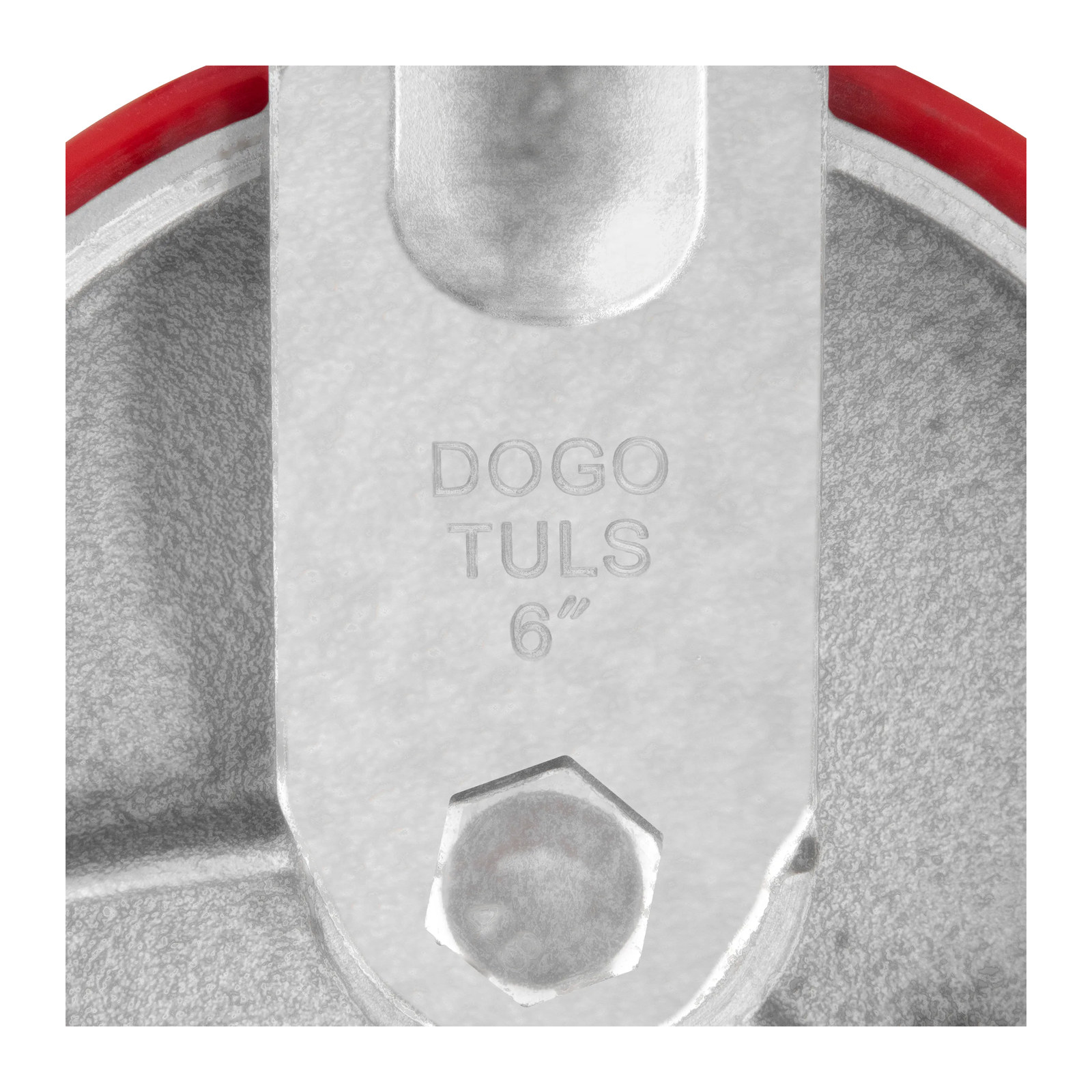 RODAJA FIERRO PU ROJO FIJA 6" - Imagen 4