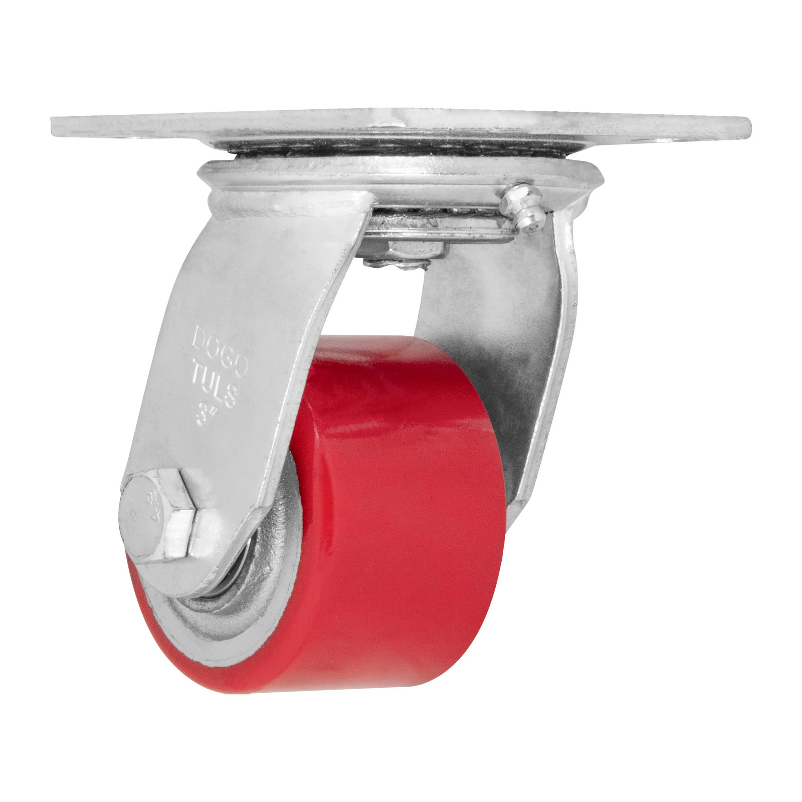 RODAJA FIERRO PU ROJO GIRATORIA 3" - Imagen 3