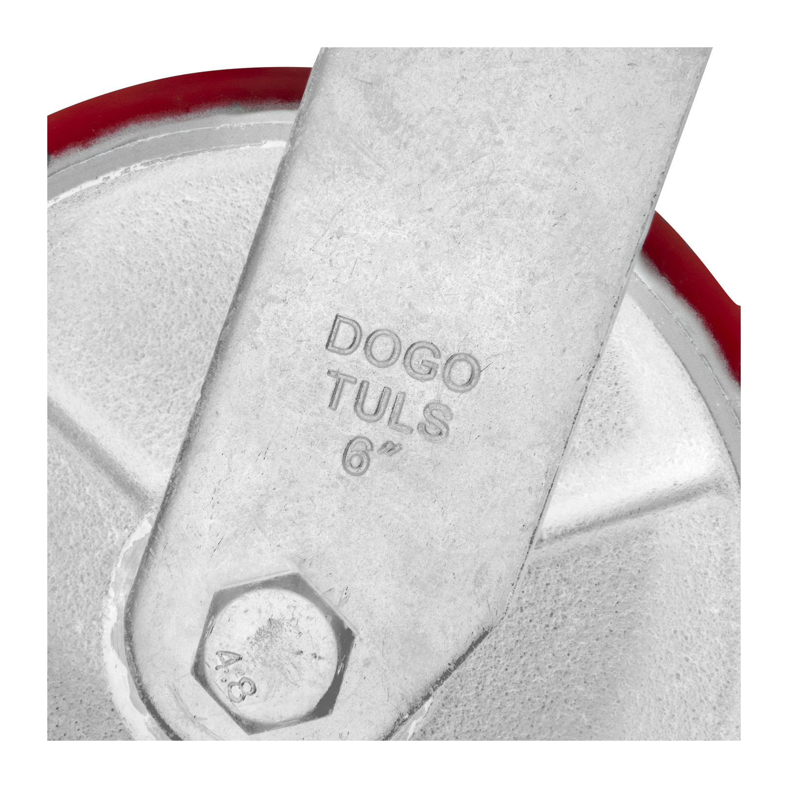 RODAJA FIERRO PU ROJO GIRATORIA 6" - Imagen 4