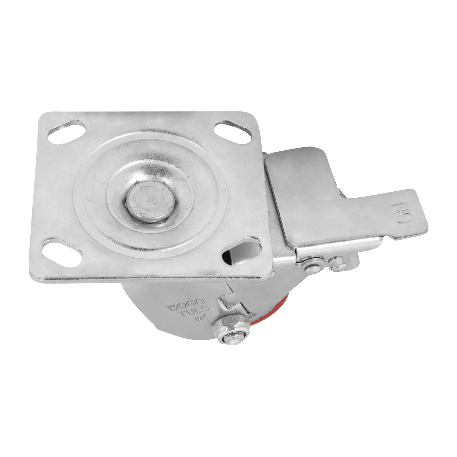 RODAJA FIERRO PU ROJO GIRA / FRENO 3" - Imagen 4