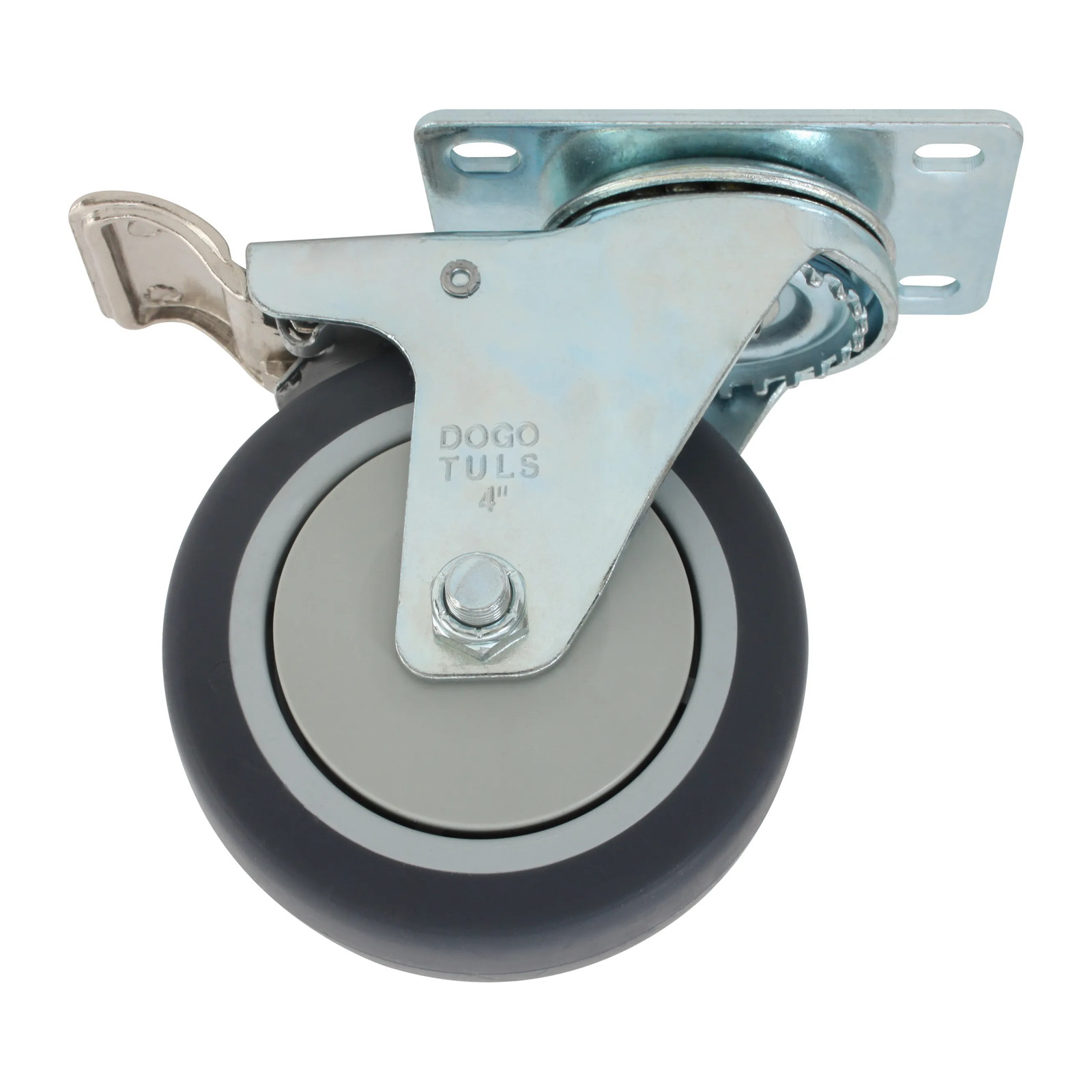 RODAJA PP Y TPR GRIS GIRATORIA FRENO 4"