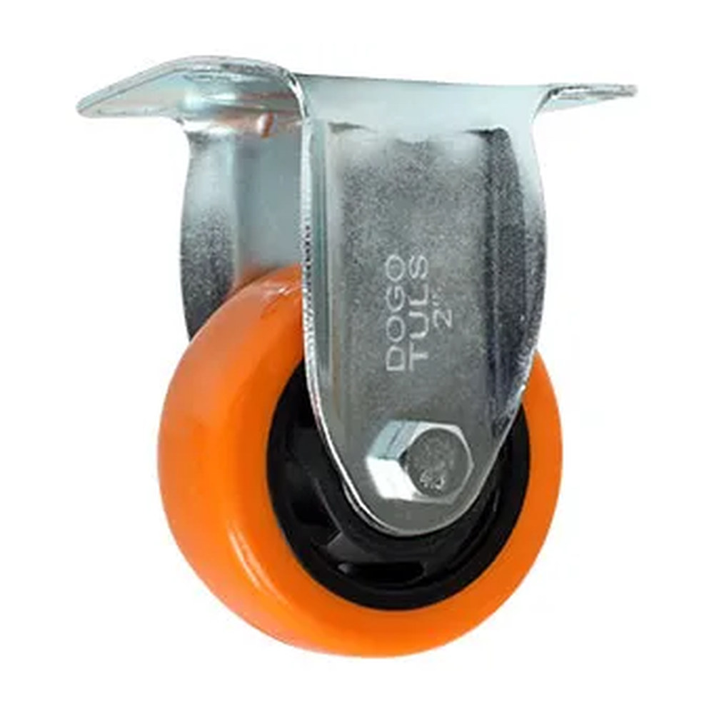 RODAJA PVC FIJA NARANJA 2" - Imagen 2