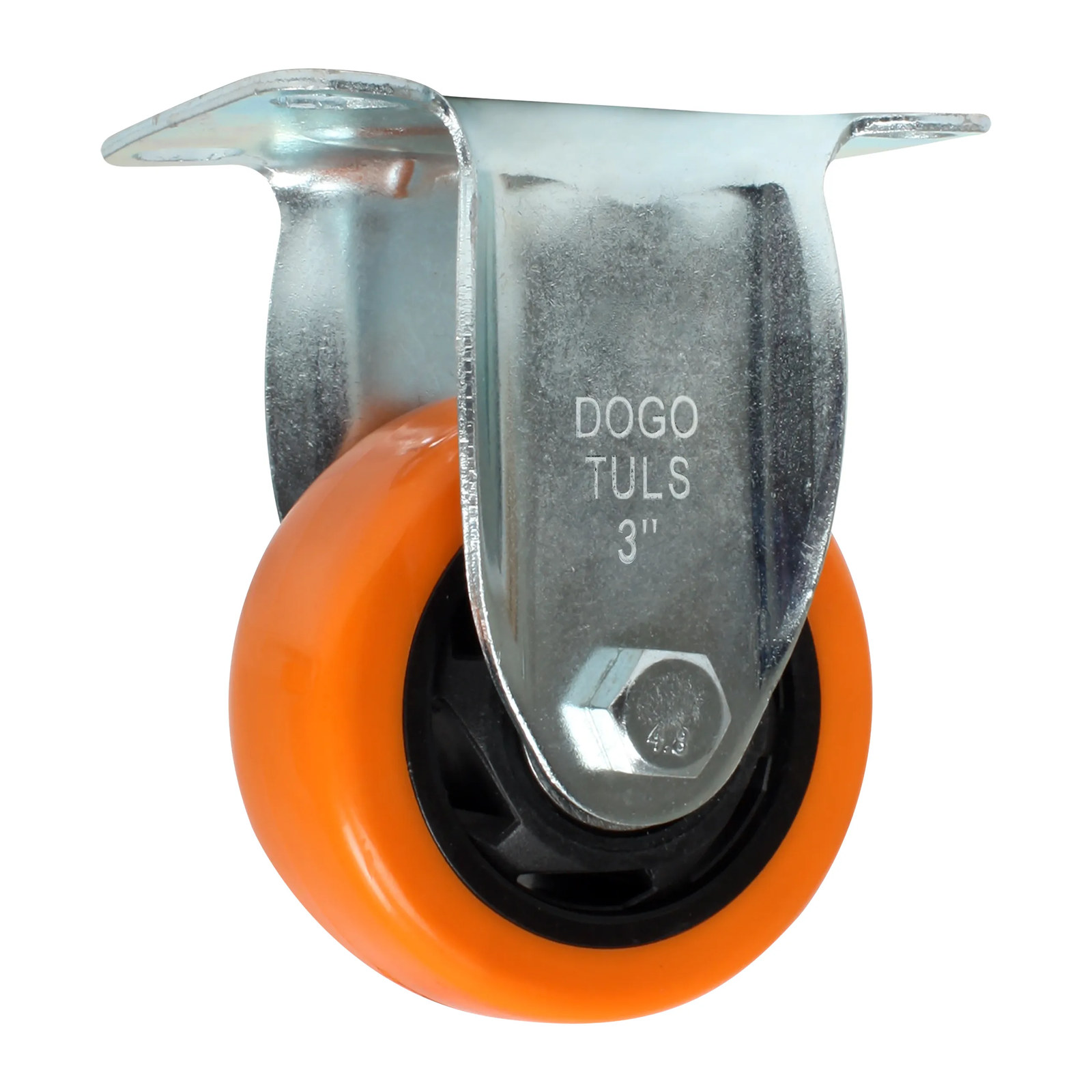 RODAJA PVC FIJA NARANJA 3"