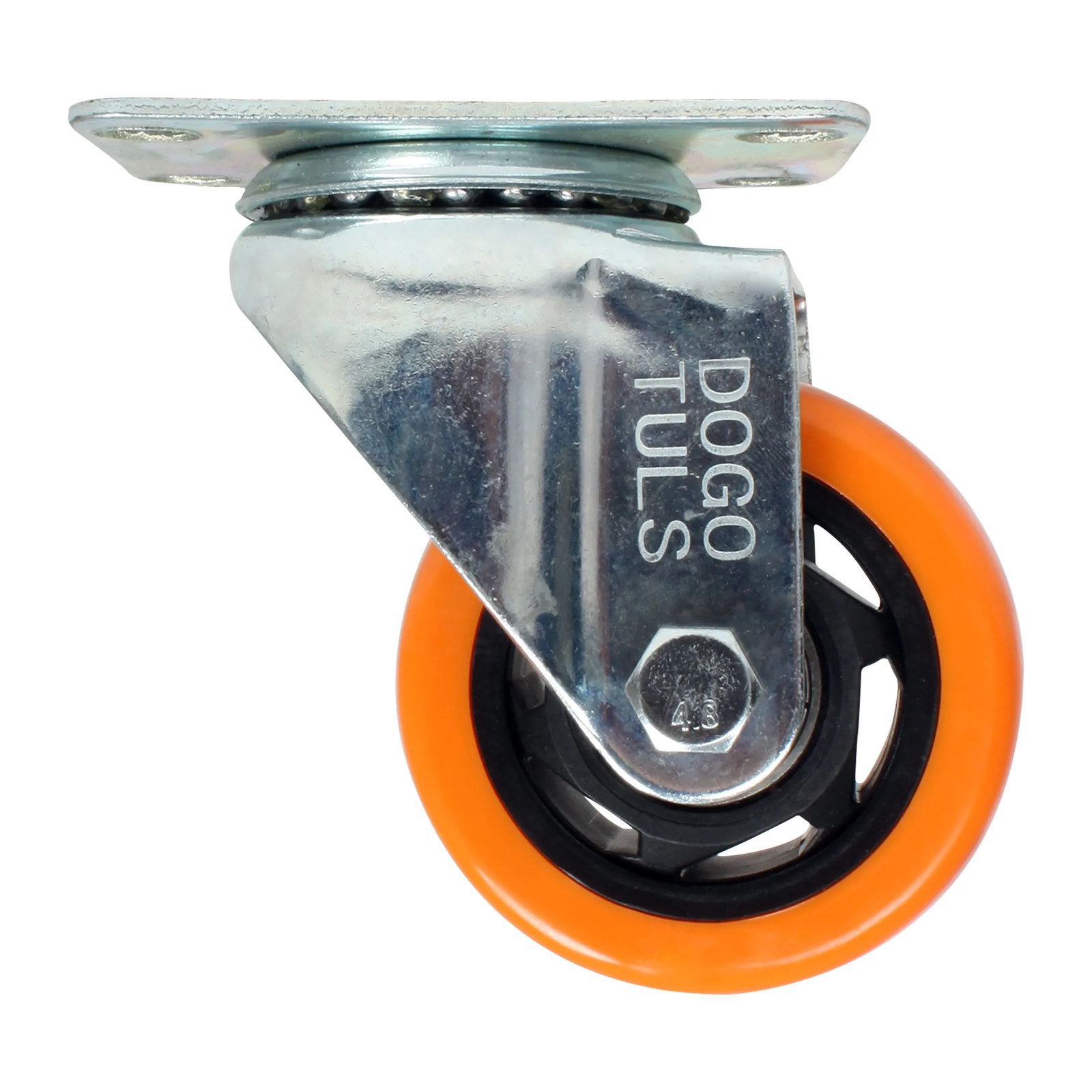 RODAJA PVC NARANJA GIRATORIA 4"