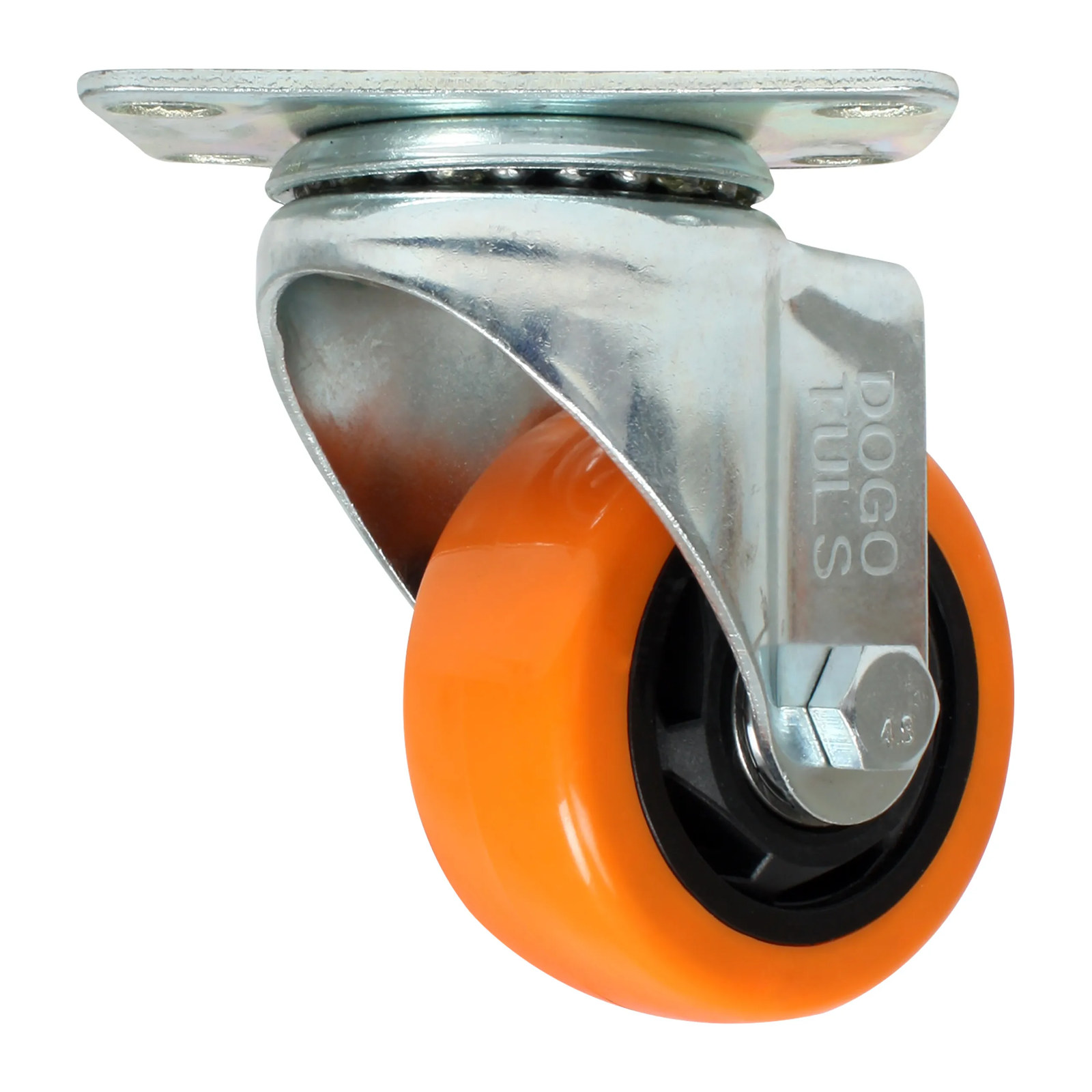 RODAJA PVC NARANJA GIRATORIA 4" - Imagen 2