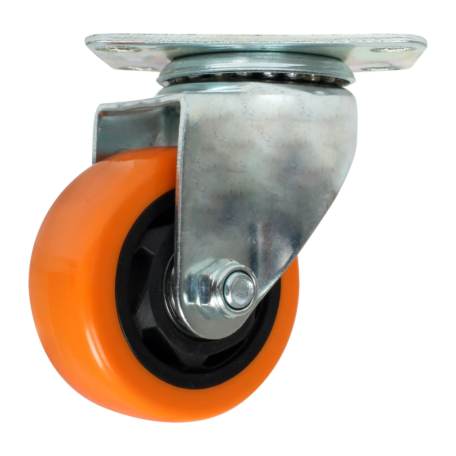 RODAJA PVC NARANJA GIRATORIA 4" - Imagen 3