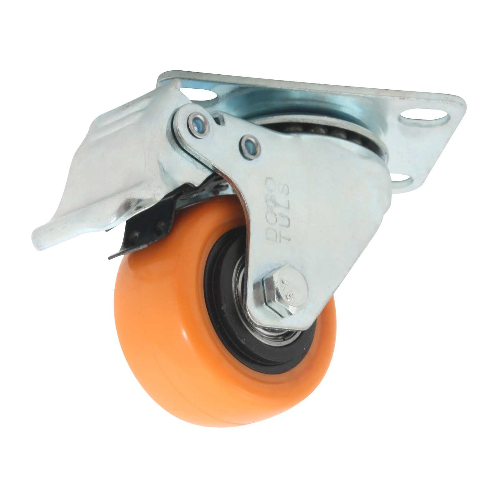 RODAJA PVC NARANJA GIRATORIA  Y FRENO 2"
