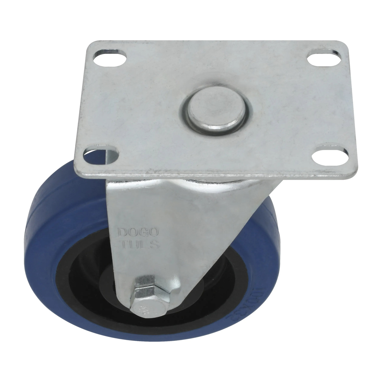 RODAJA GOMA ELASTICA AZUL GIRATORIA 4" - Imagen 2