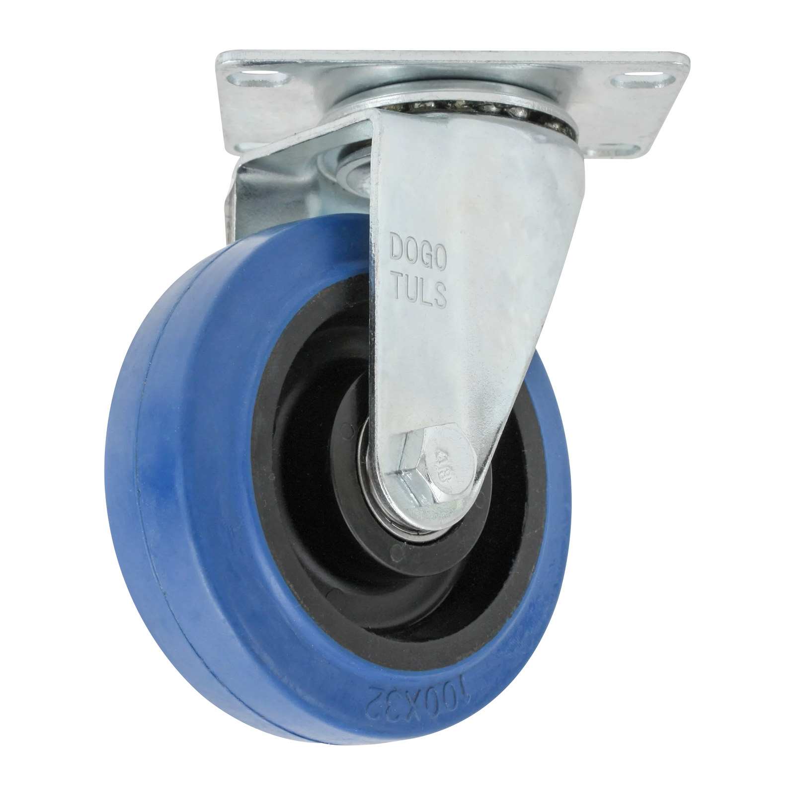 RODAJA GOMA ELASTICA AZUL GIRATORIA 5" - Imagen 2