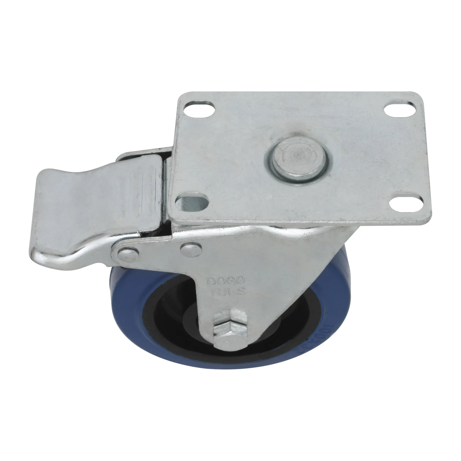 RODAJA GOMA ELASTICA AZUL GIRATORIA Y FRENO 5" - Imagen 3