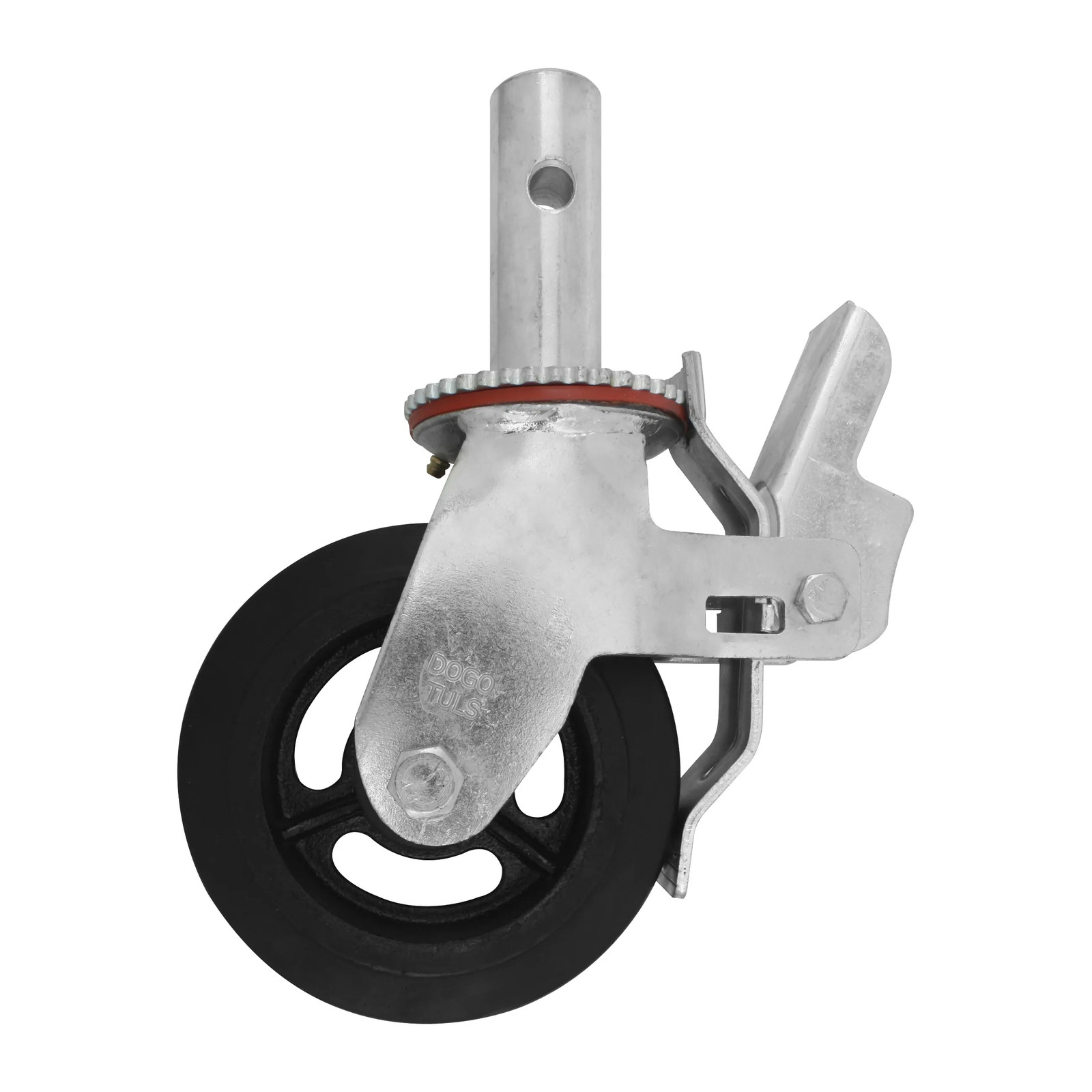 RODAJA PARA ANDAMIO HULE Y FIERRO GIRATORIA CON FRENO 6"