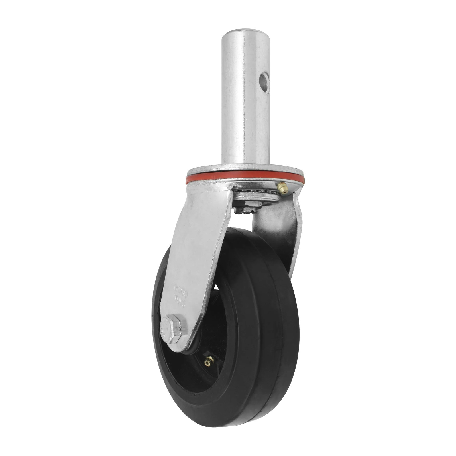 RODAJA PARA ANDAMIO HULE Y FIERRO GIRATORIA 6" - Imagen 2